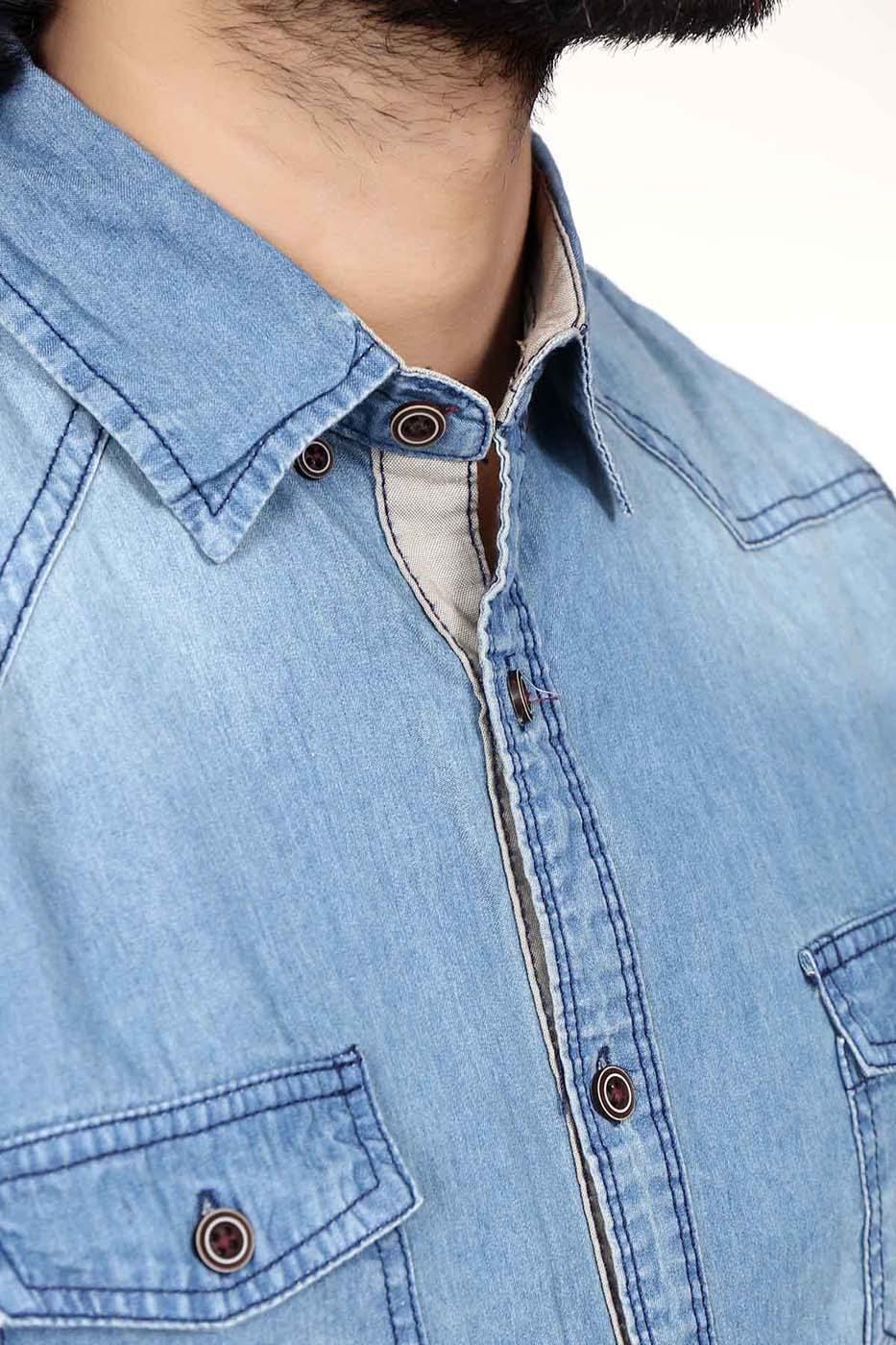 Casual Shirt Denim Light Blue - Image 4