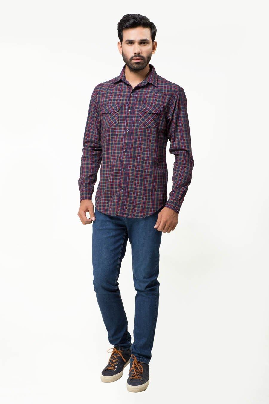 Casual Shirt Full Sleeves Purple