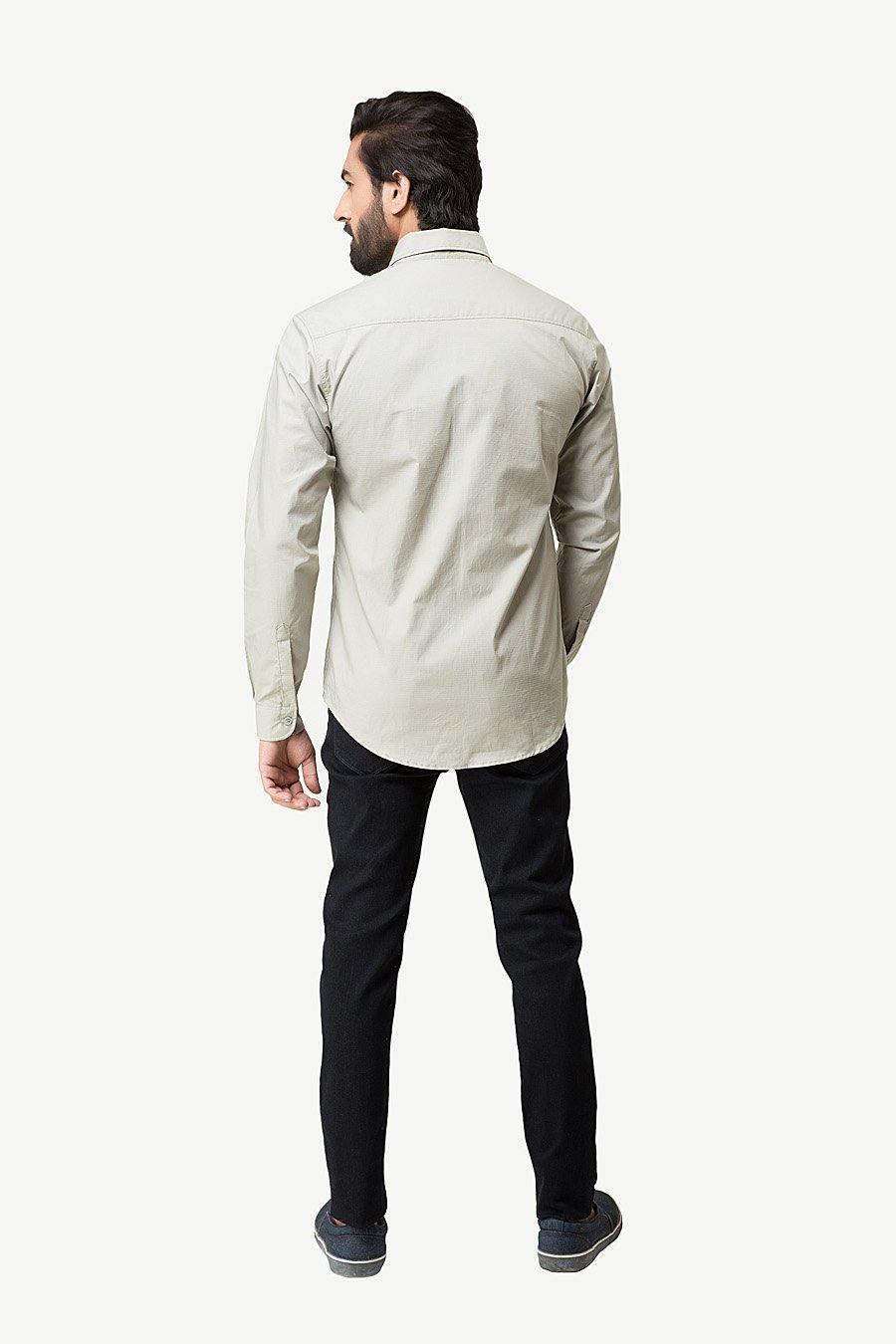 Casual Shirt Full Sleeves Beige - Image 3