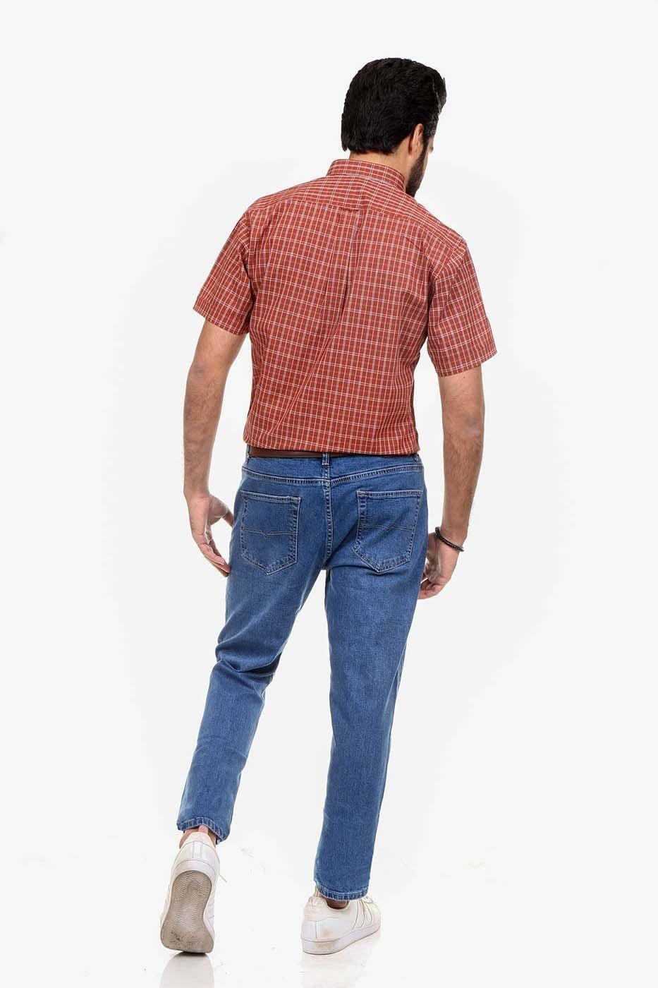 Semi Formal Shirt Half Sleeves Brown Coffee - Image 2