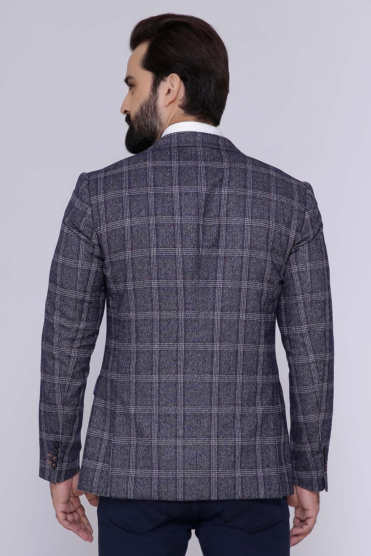 CASUAL COAT SLIM FIT BLUE GREY - Image 2
