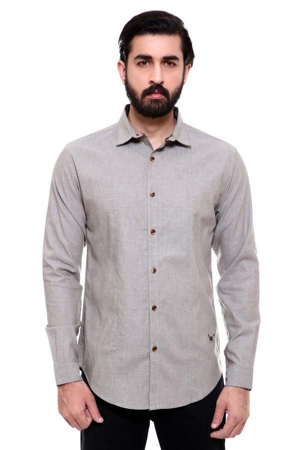 CASUAL SHIRT FULL SLEEVE GREEN SLIM FIT