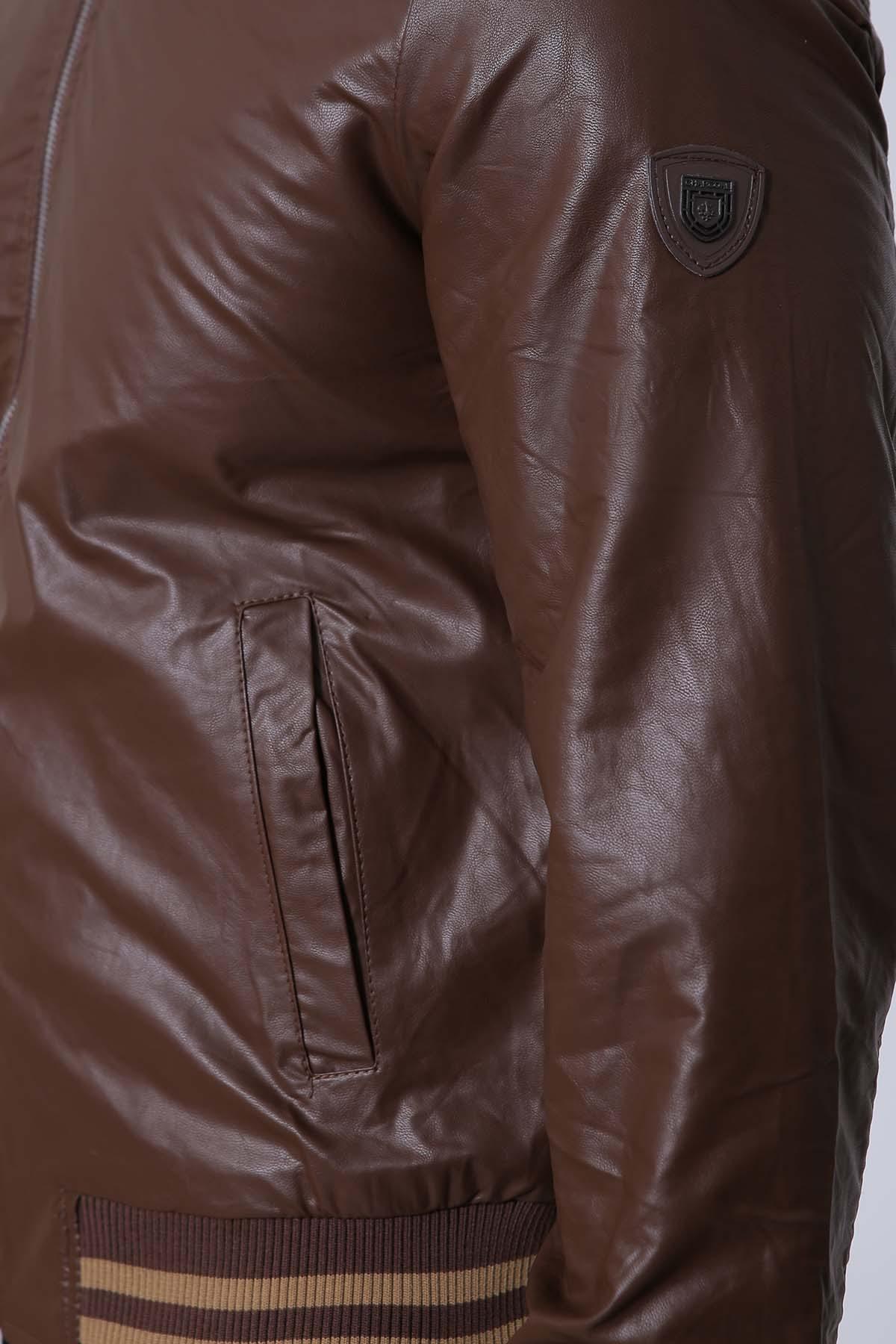 REVERSIBLE JACKET FULL SLEEVE BROWN KHAKI - Image 3