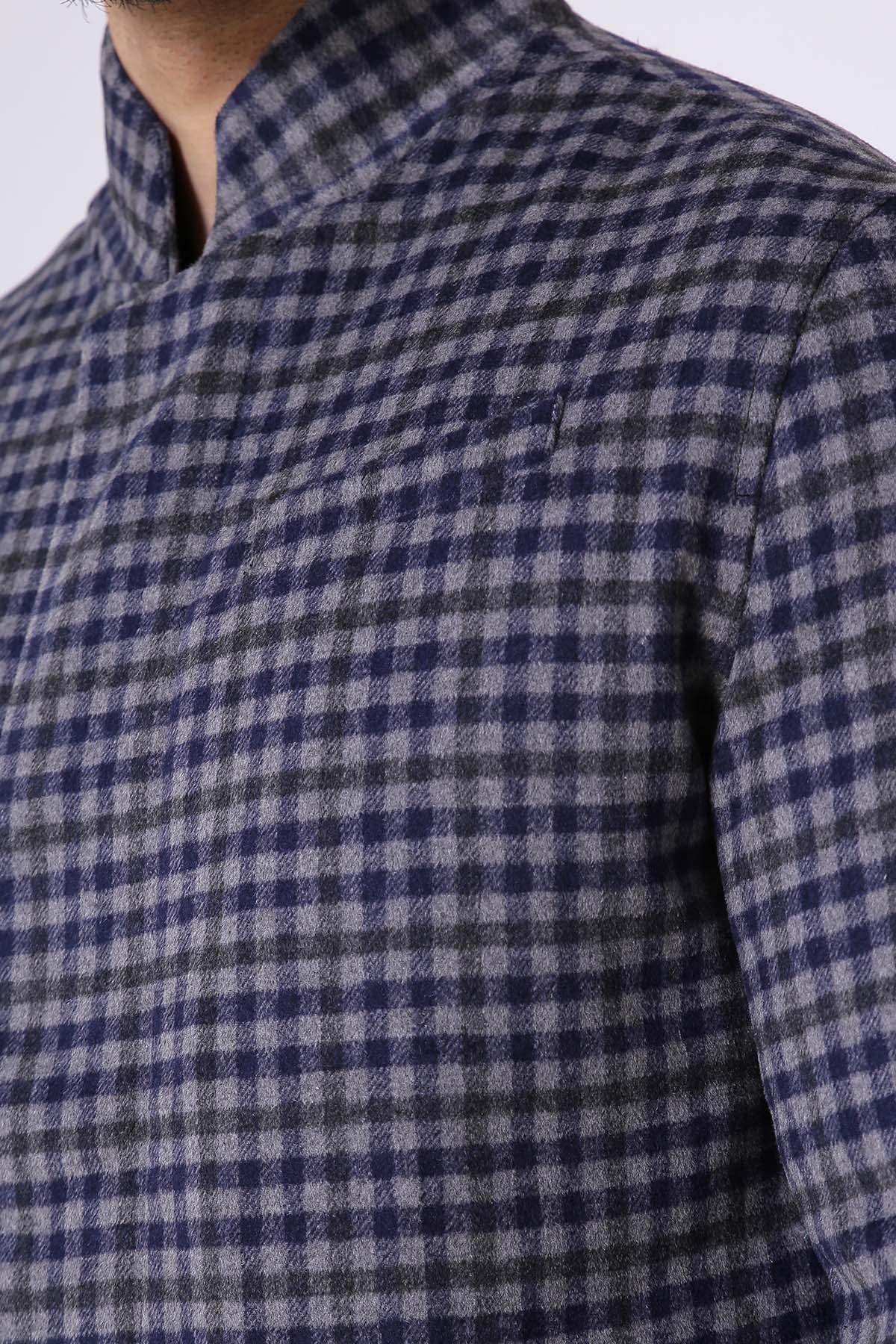 WOOLEN JACKET FULL SLEEVE BLUE GREY - Image 3