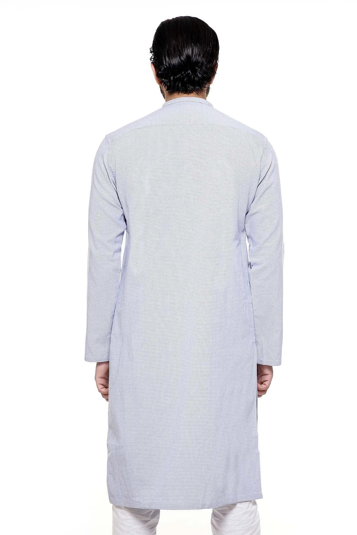 KURTA SMALL BAN COLLAR SKY BLUE - Image 3