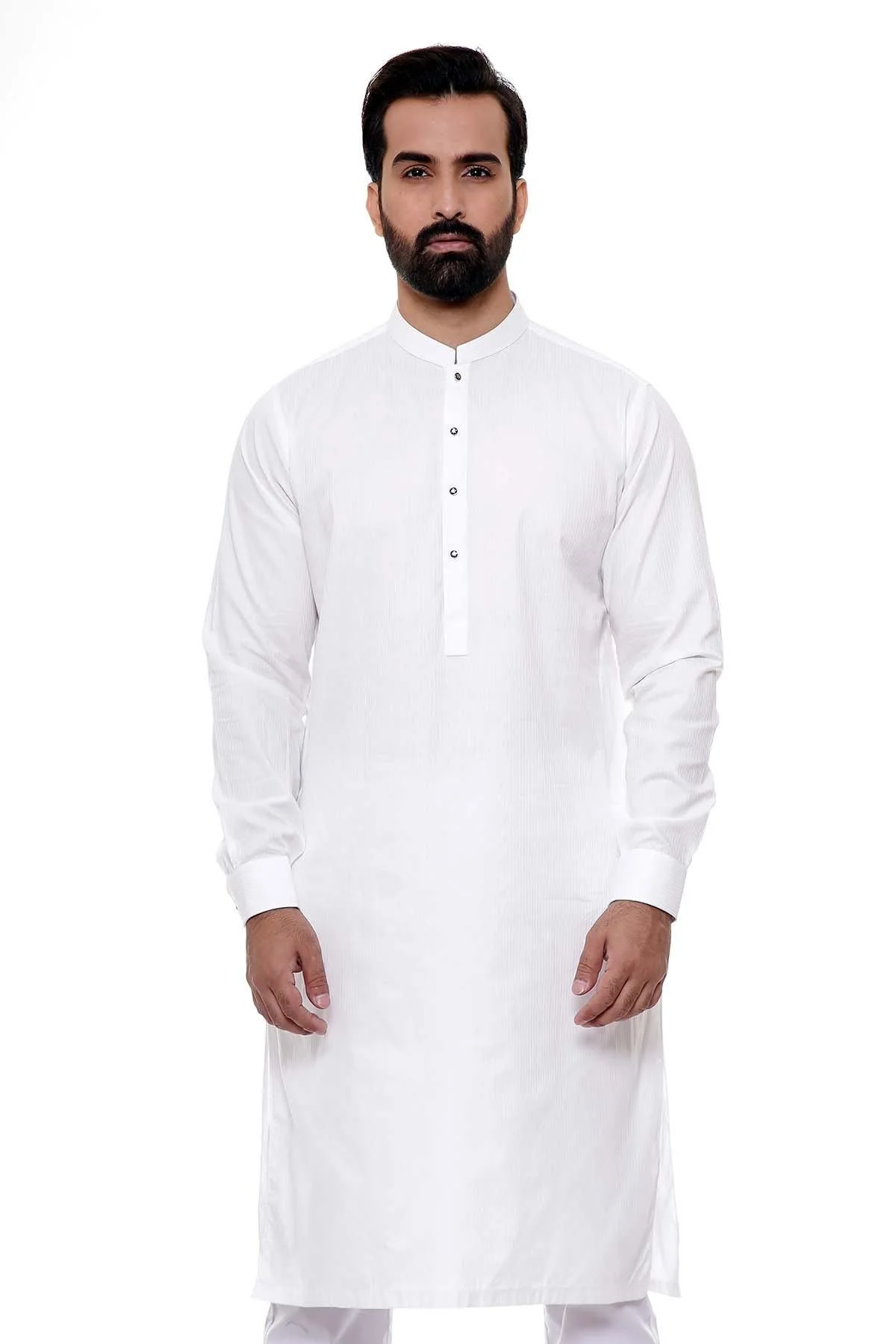 KURTA BAN COLLAR OFF WHITE