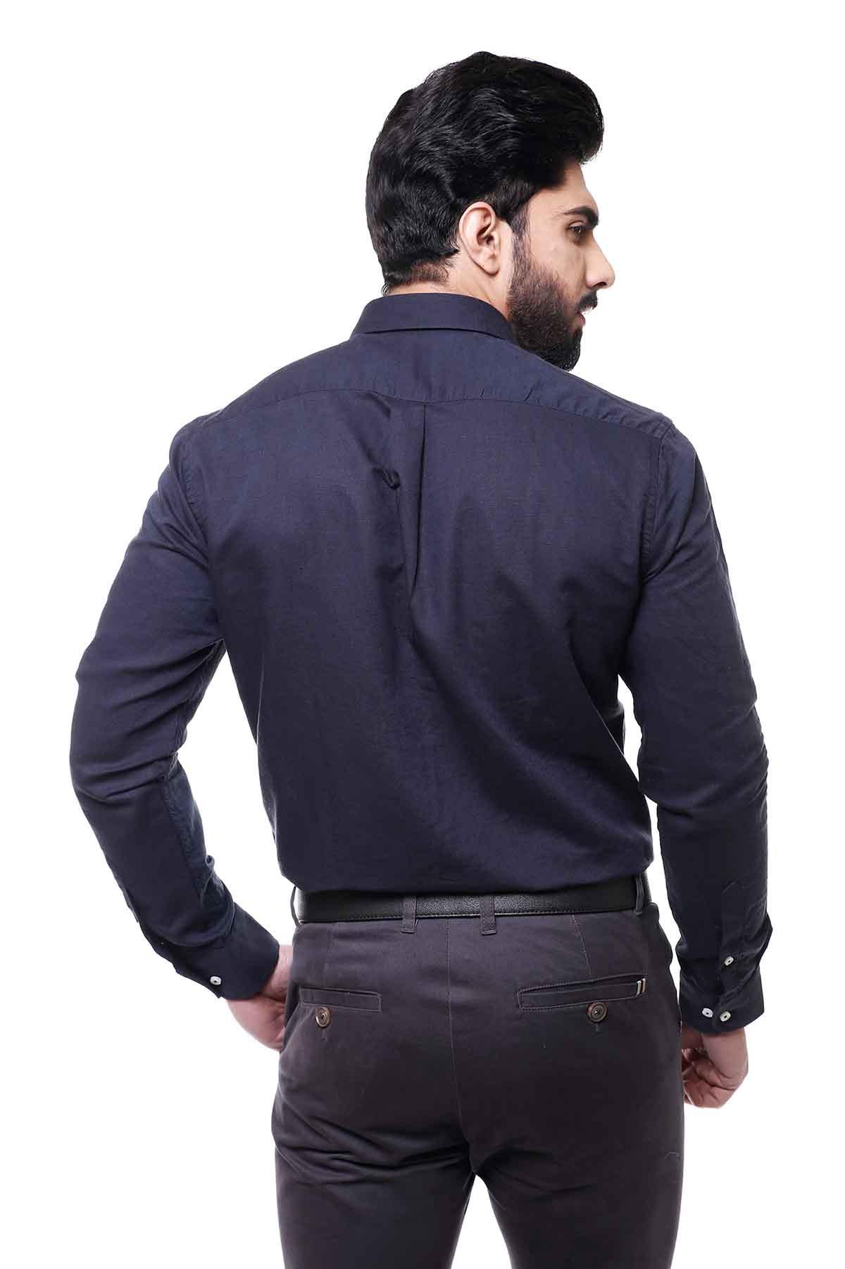SMART SHIRT FULL SLEEVE BUTTON DOWN NAVY - Image 3