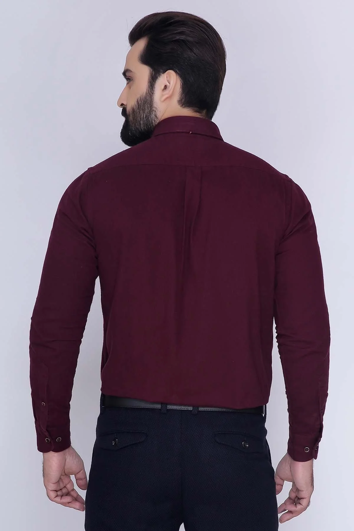 SMART SHIRT FULL SLEEVE MAROON - Image 2