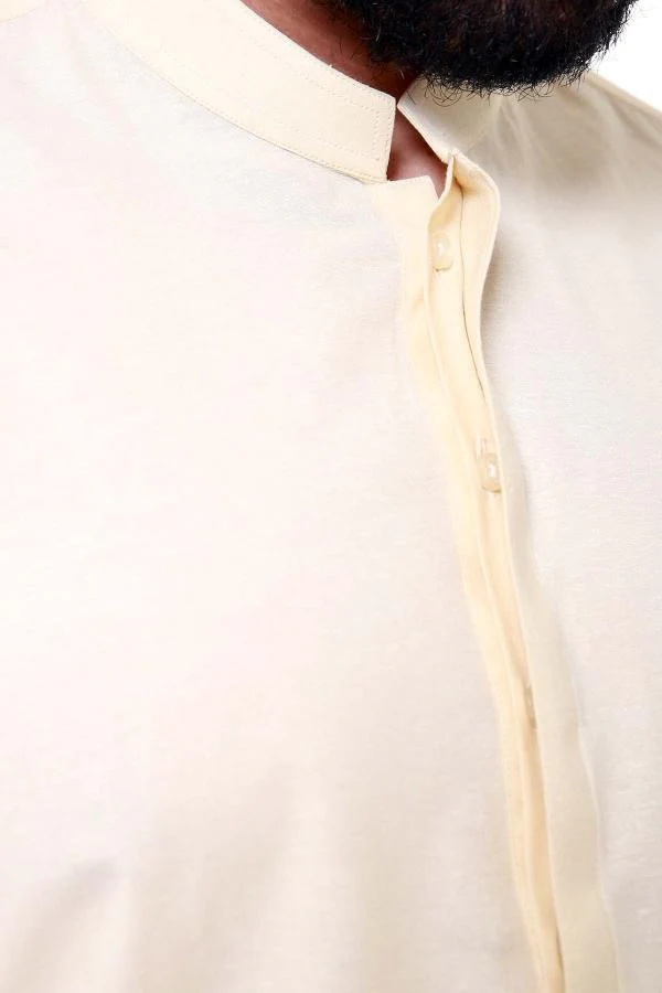SHALWAR KAMEEZ BAN COLLAR CREAM - Image 3
