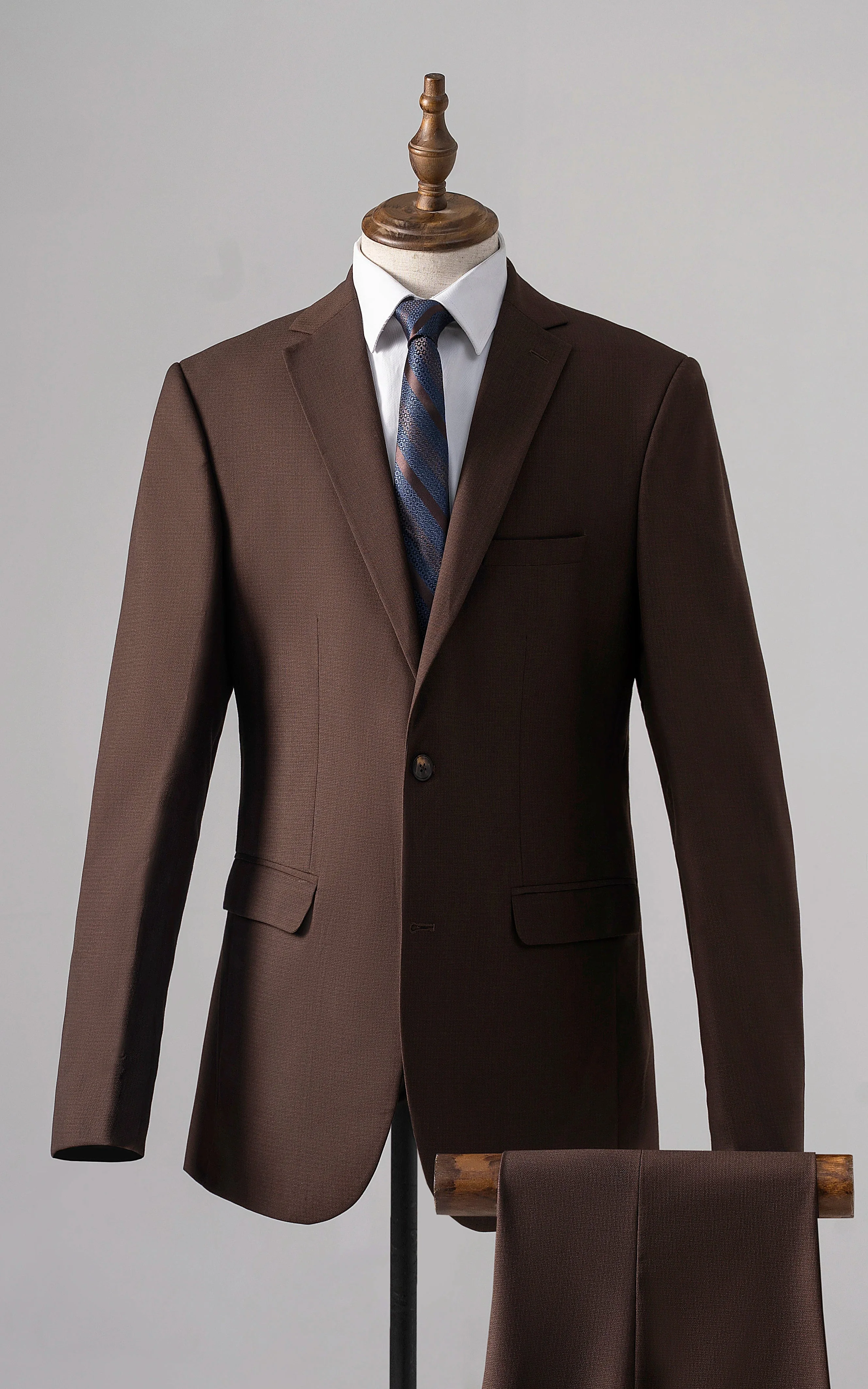 2 PIECE SUIT DARK BROWN - Image 11