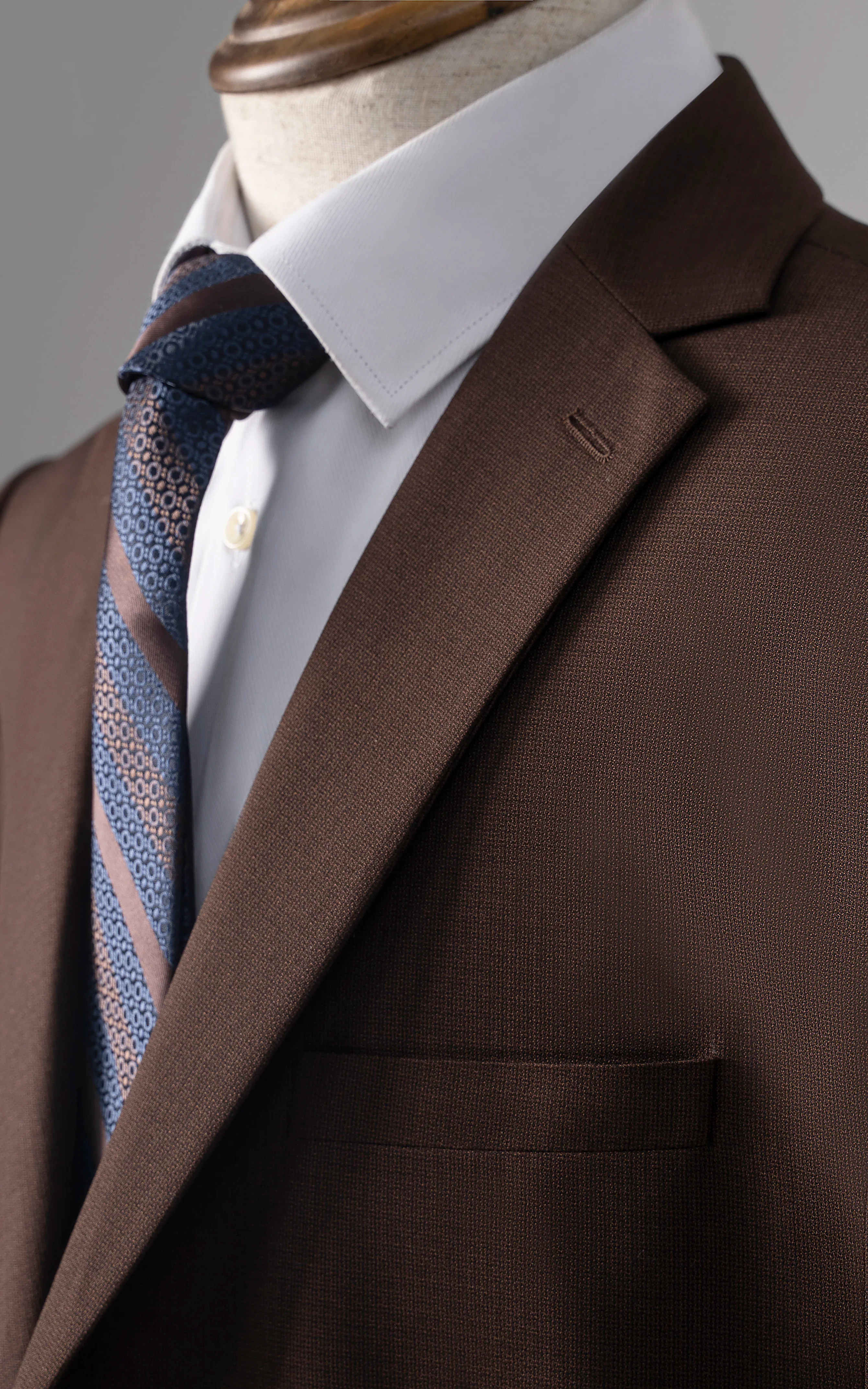 2 PIECE SUIT DARK BROWN - Image 3