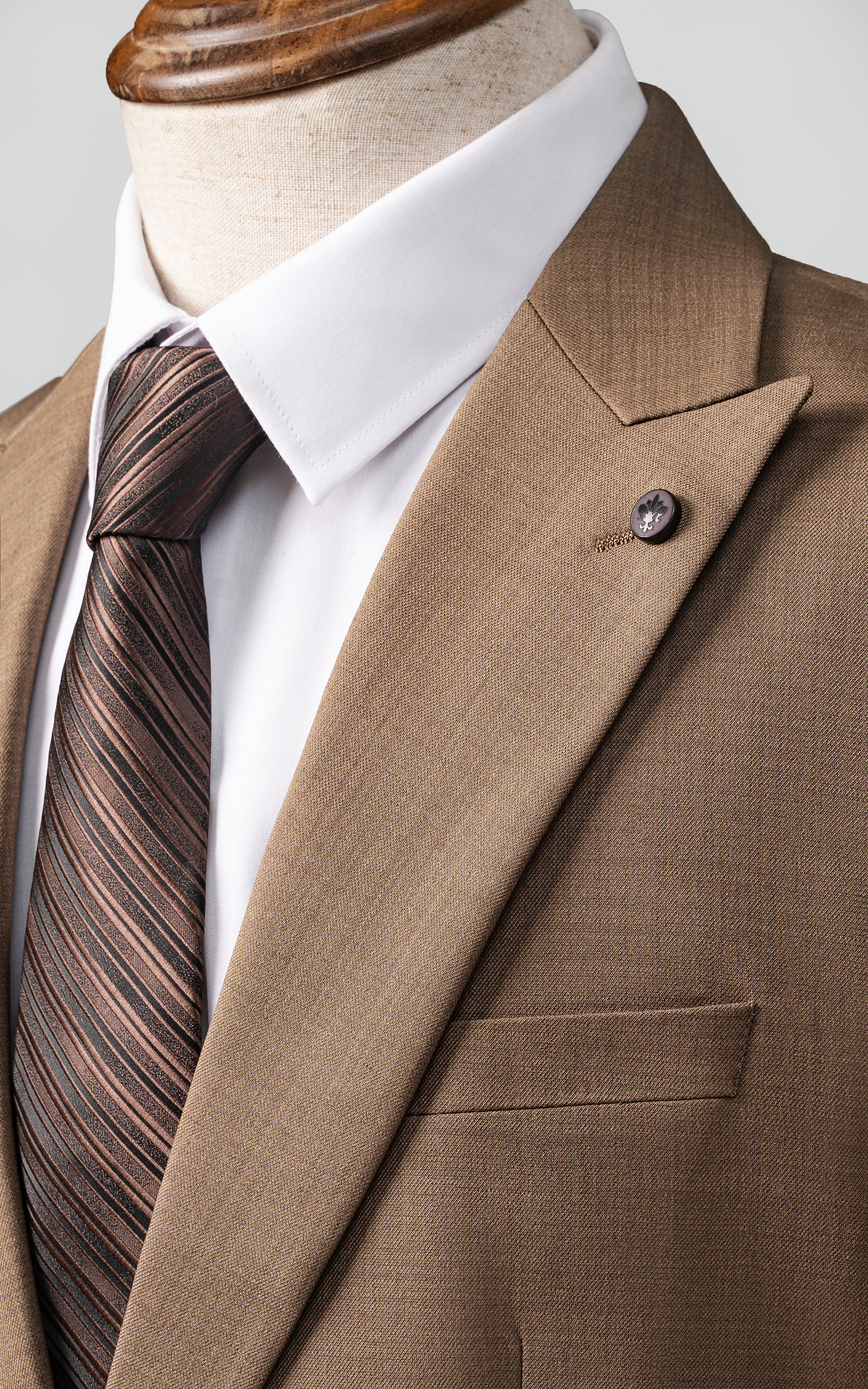 2 PIECE SUIT SLIM FIT KHAKI GREY - Image 5