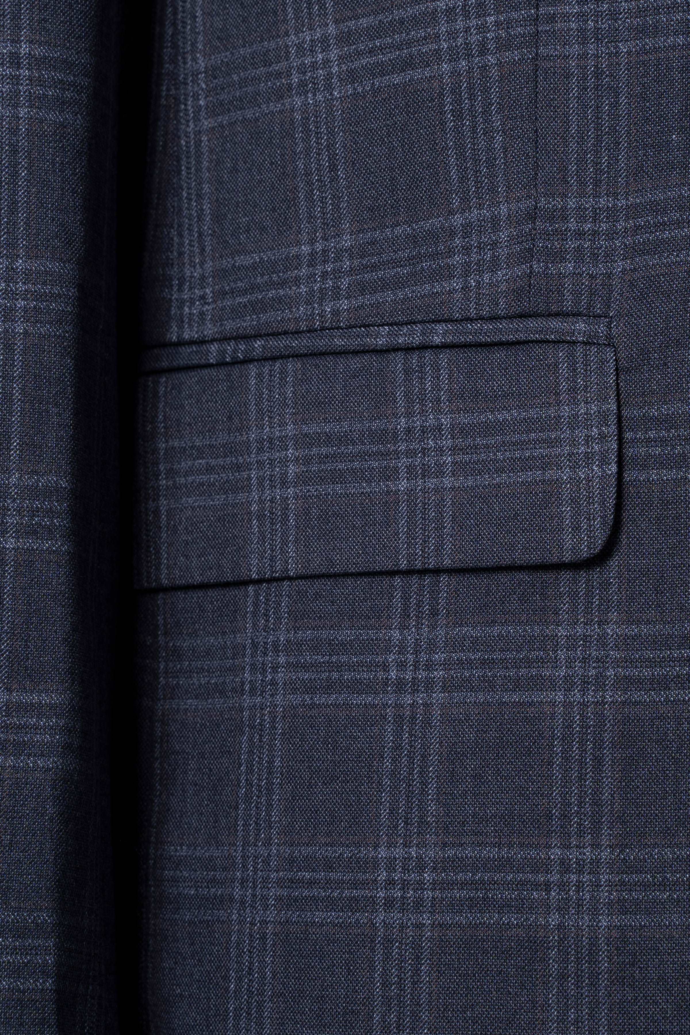 2 PIECE SUIT BLUE GREY - Image 4