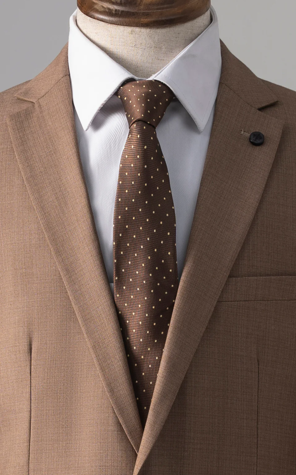 2 PIECE SUIT SLIM FIT DARK KHAKI - Image 5
