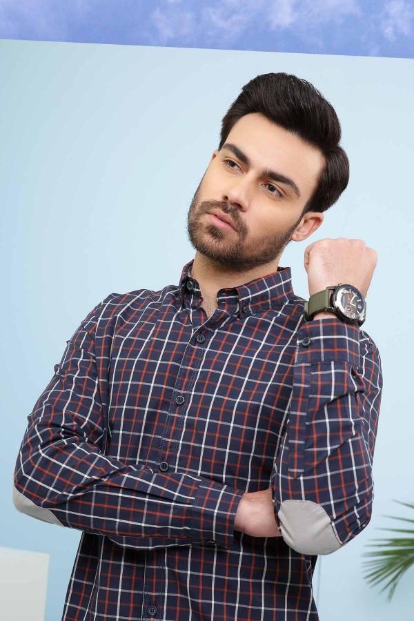 CASUAL SHIRT FULL SLEEVE SLIM FIT NAVY - Image 2
