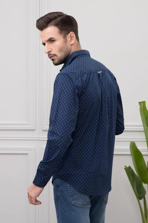 CASUAL SHIRT FULL SLEEVE NAVY - Image 2