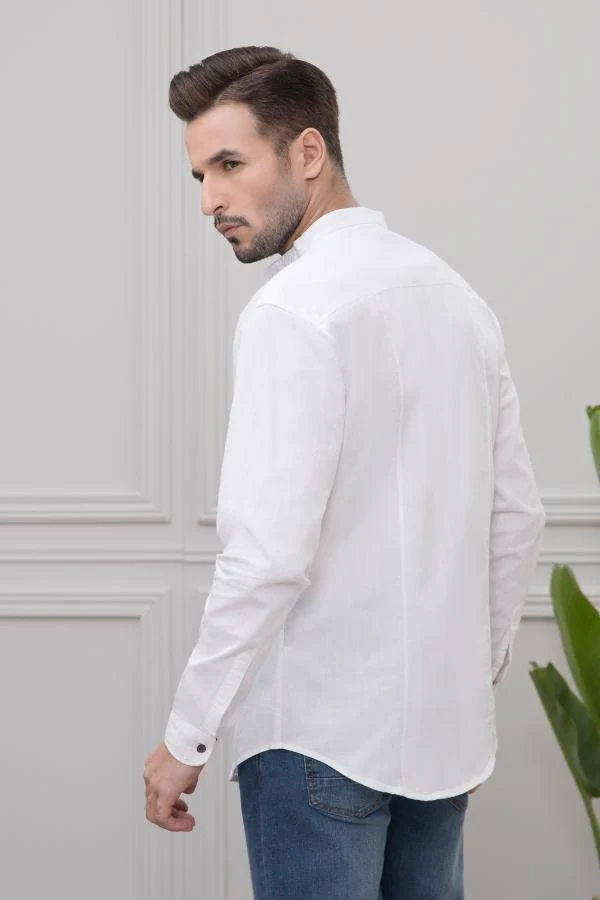 CASUAL SHIRT FULL SLEEVE WHITE - Image 2