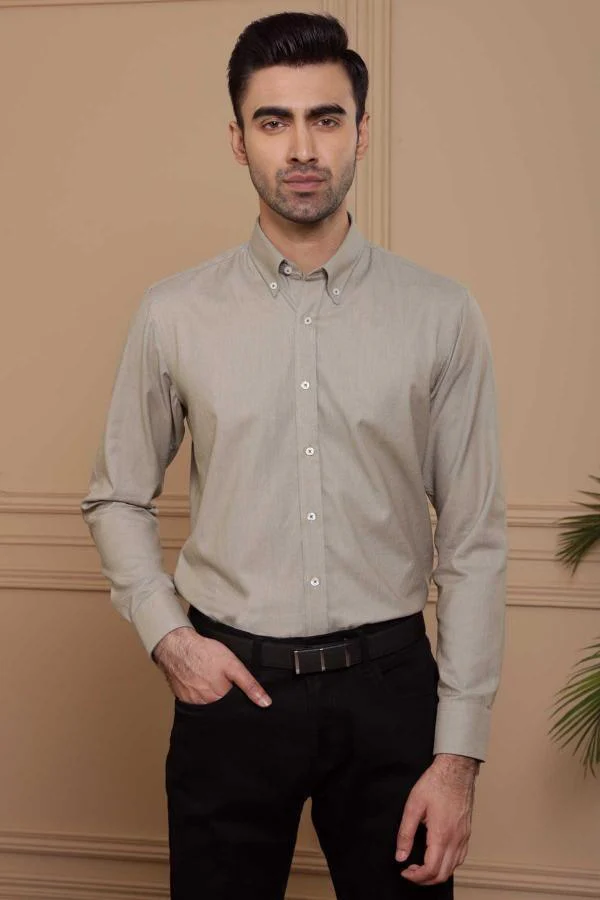 SMART SHIRT FULL SLEEVE SLIM FIT LIGHT GREEN