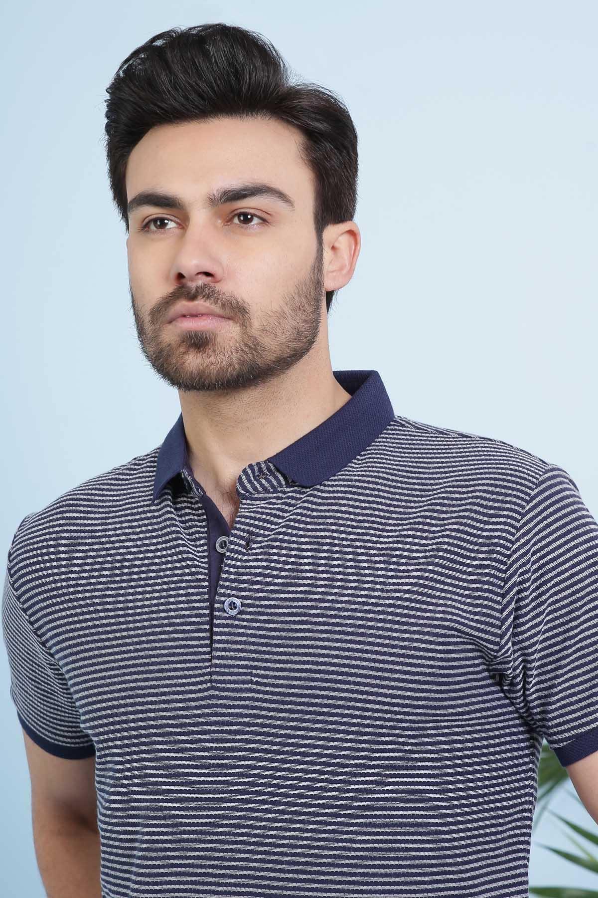 T SHIRT POLO NAVY WHITE - Image 2