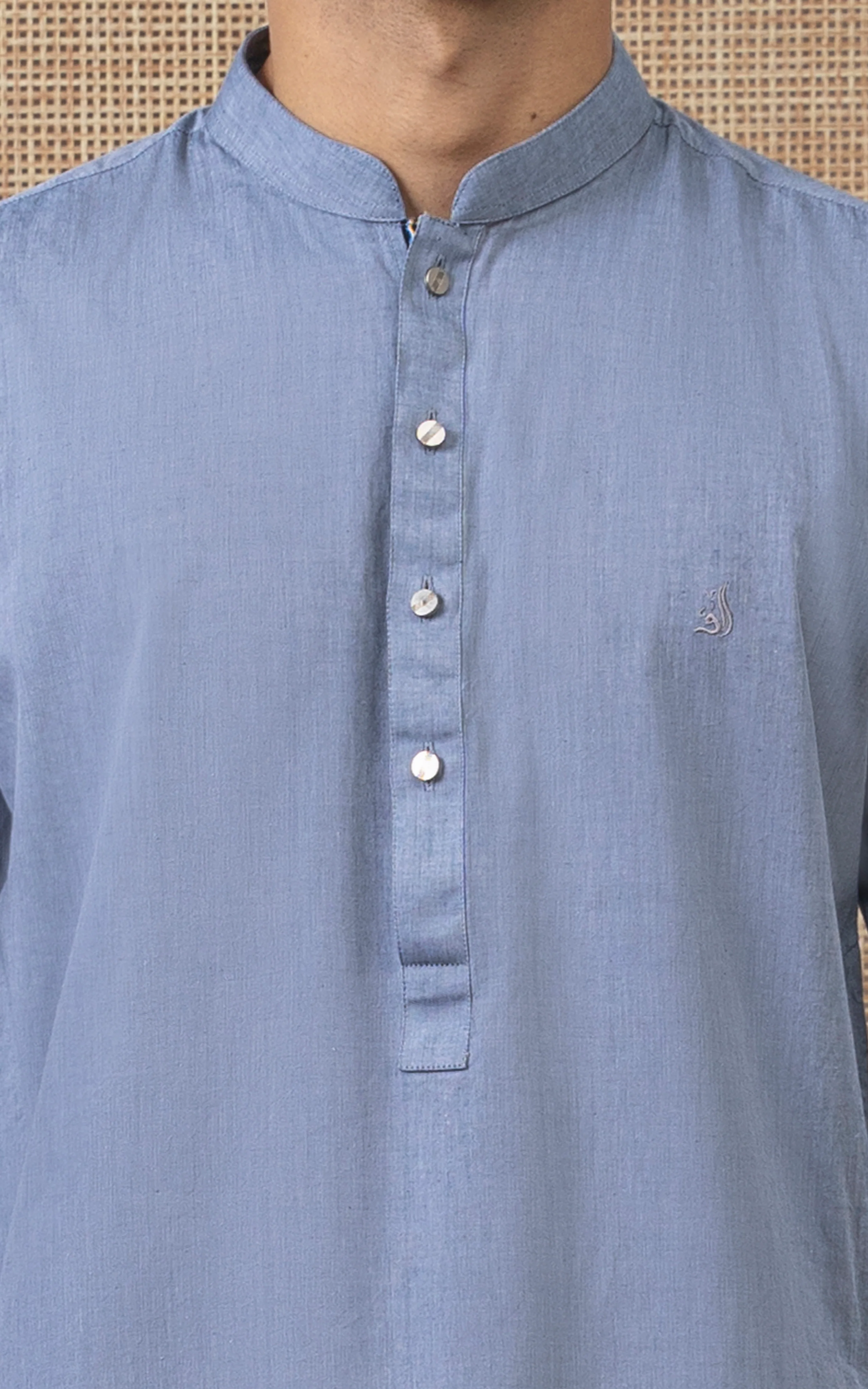 BLENDED KAMEEZ SHALWAR - CLASSIC COLLECTION BLUISH GREY - Image 2