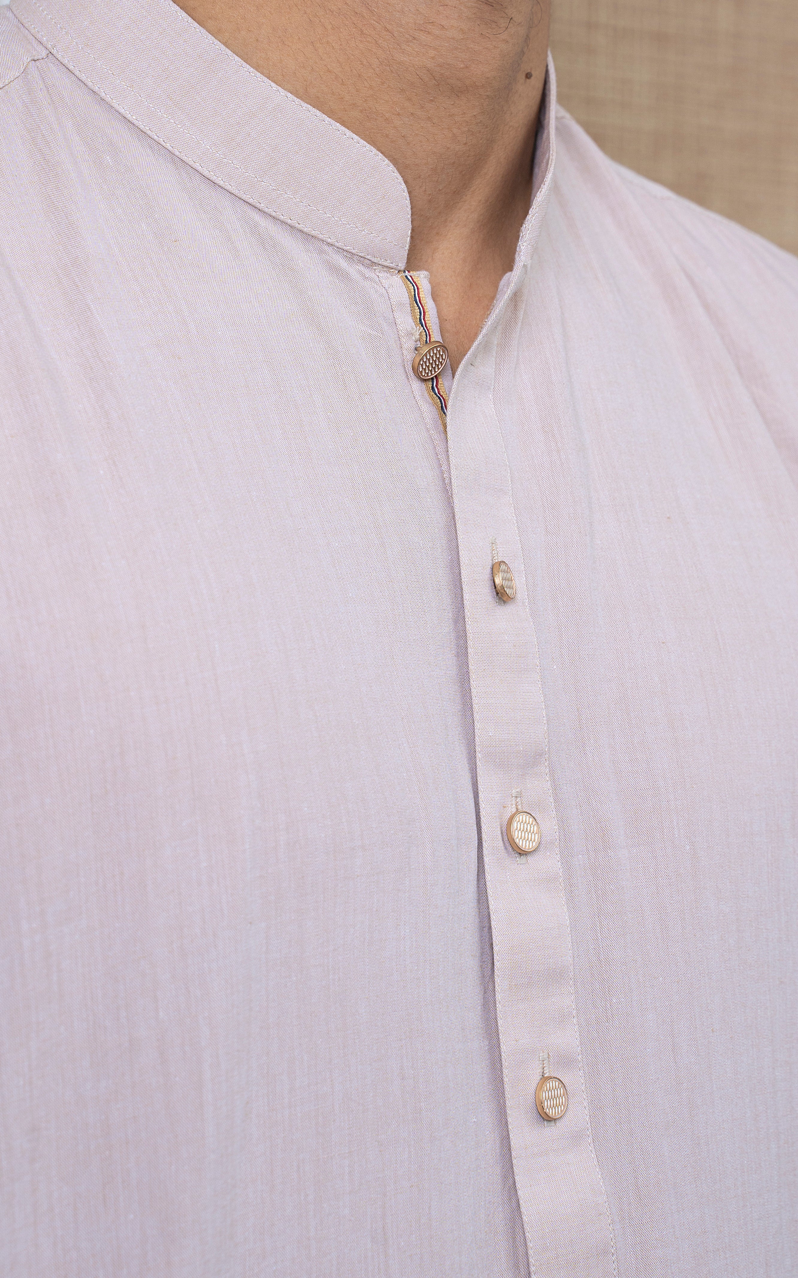 BLENDED KAMEEZ SHALWAR - CLASSIC COLLECTION LIGHT BEIGE - Image 6