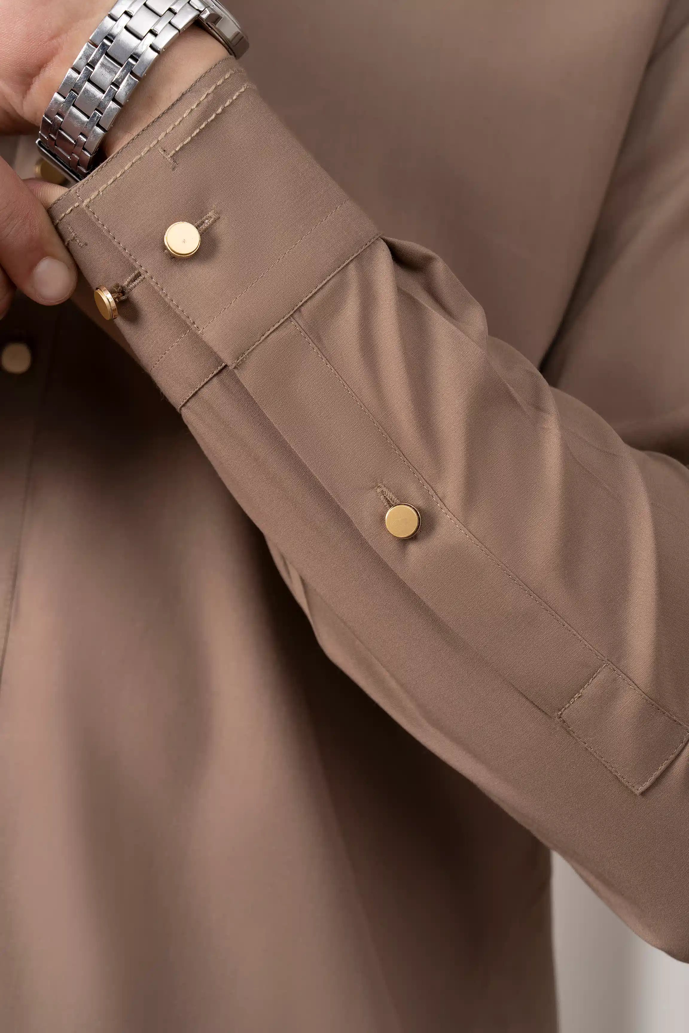 BLENDED KAMEEZ SHALWAR - PREMIUM COLLECTION KHAKI - Image 7