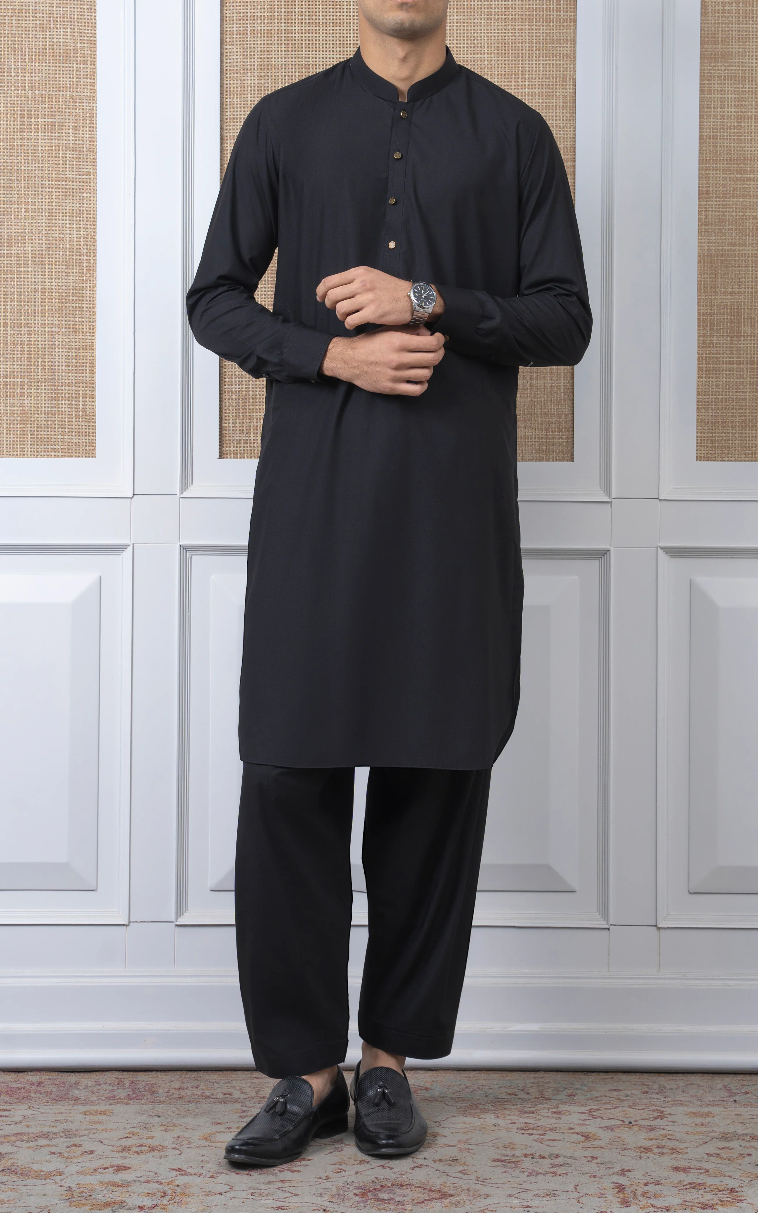 BLENDED KAMEEZ SHALWAR -SIGNATURE COLLECTION BLACK - Image 5