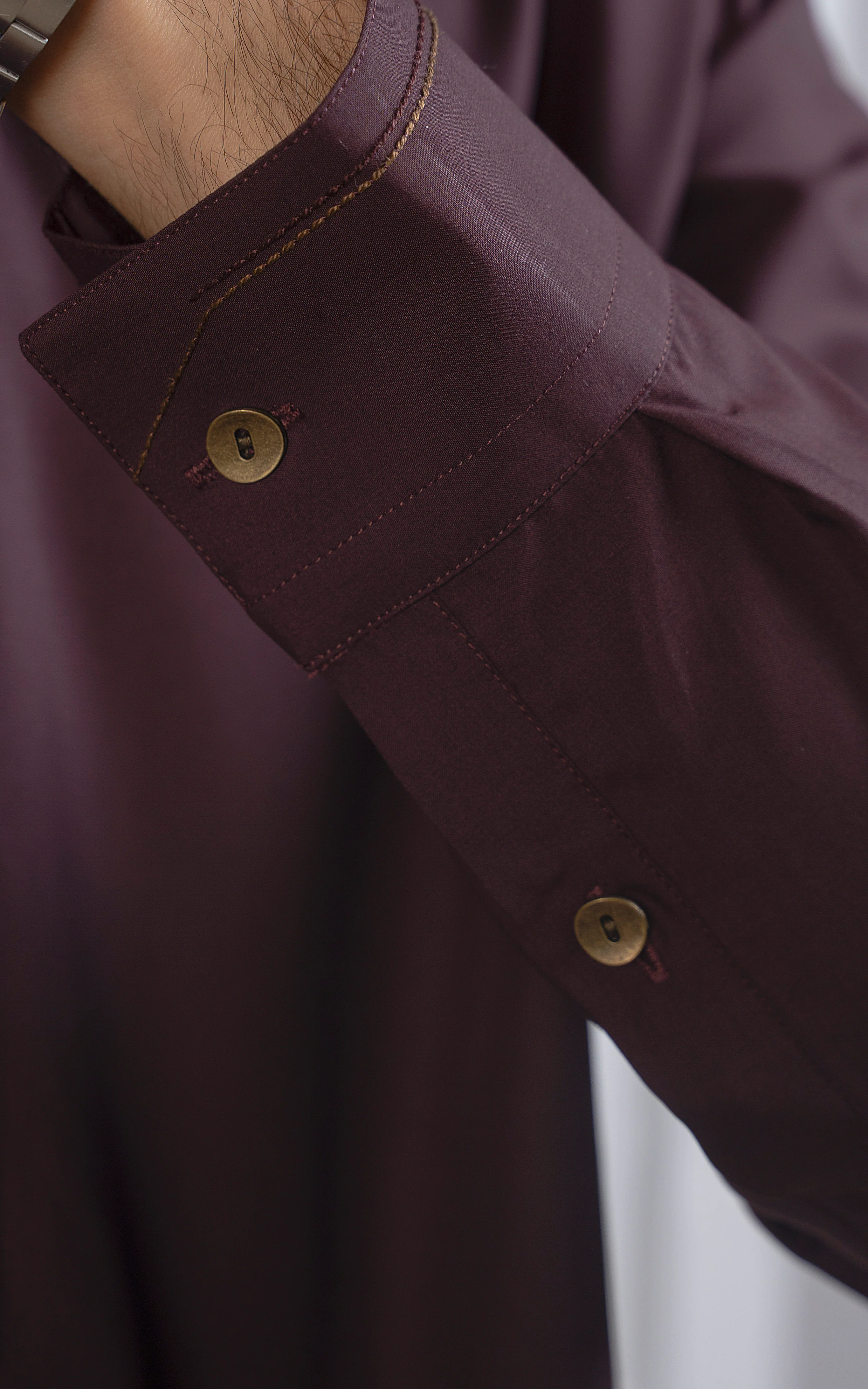 BLENDED KAMEEZ SHALWAR -SIGNATURE COLLECTION DULL MAROON - Image 3