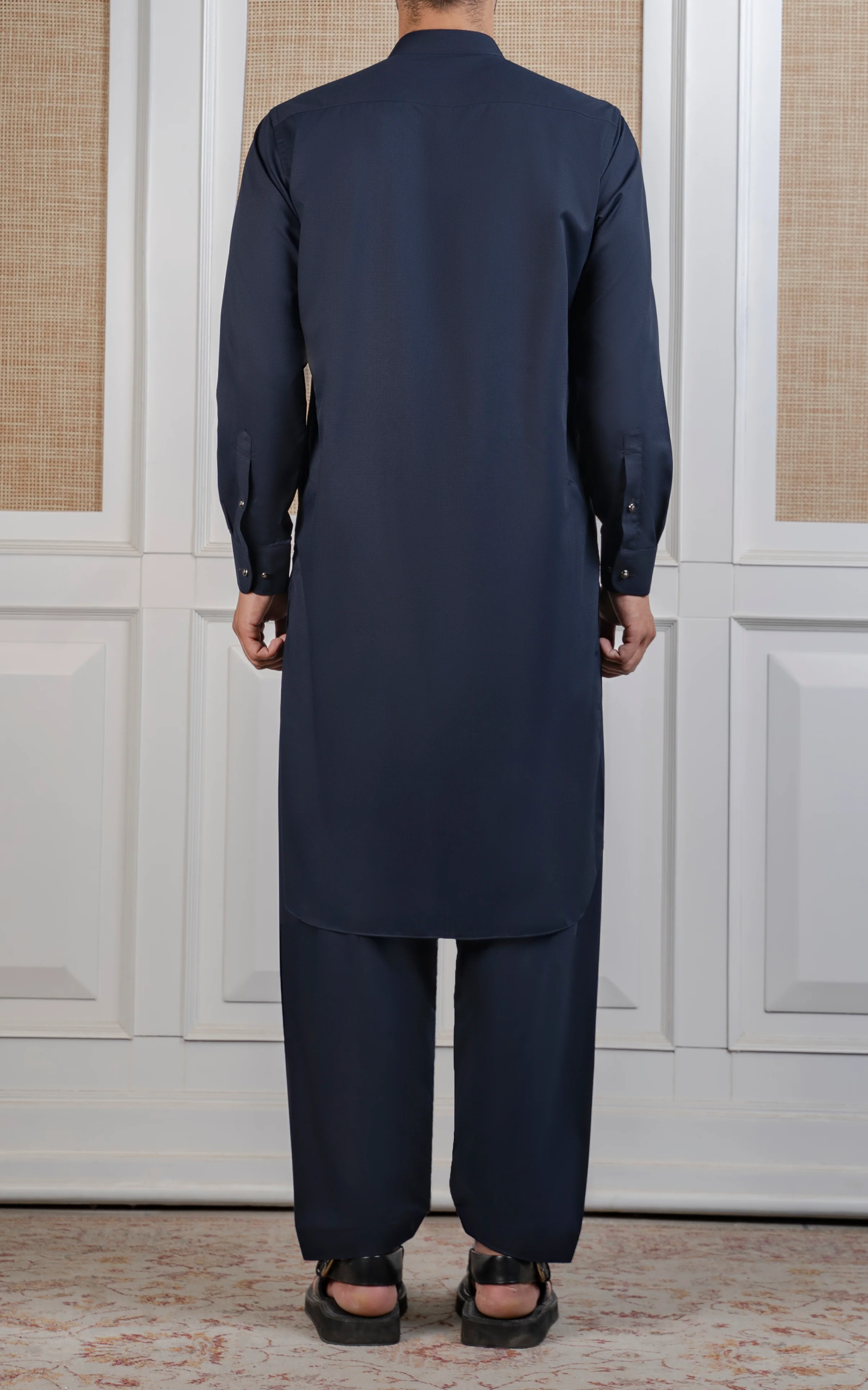 BLENDED KAMEEZ SHALWAR - SIGNATURE COLLECTION NAVY - Image 5