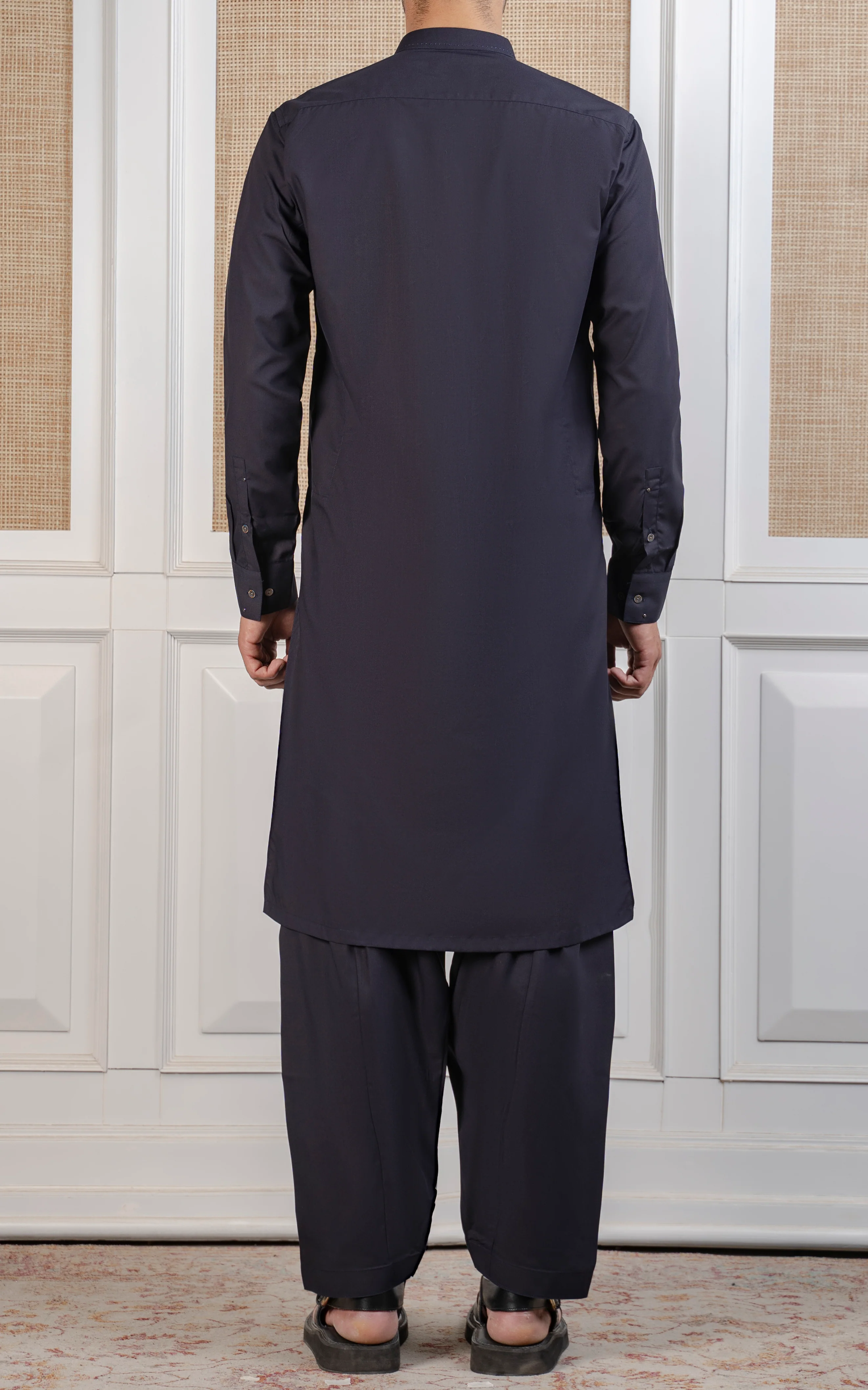 BLENDED KAMEEZ SHALWAR - SIGNATURE COLLECTION NAVY - Image 5