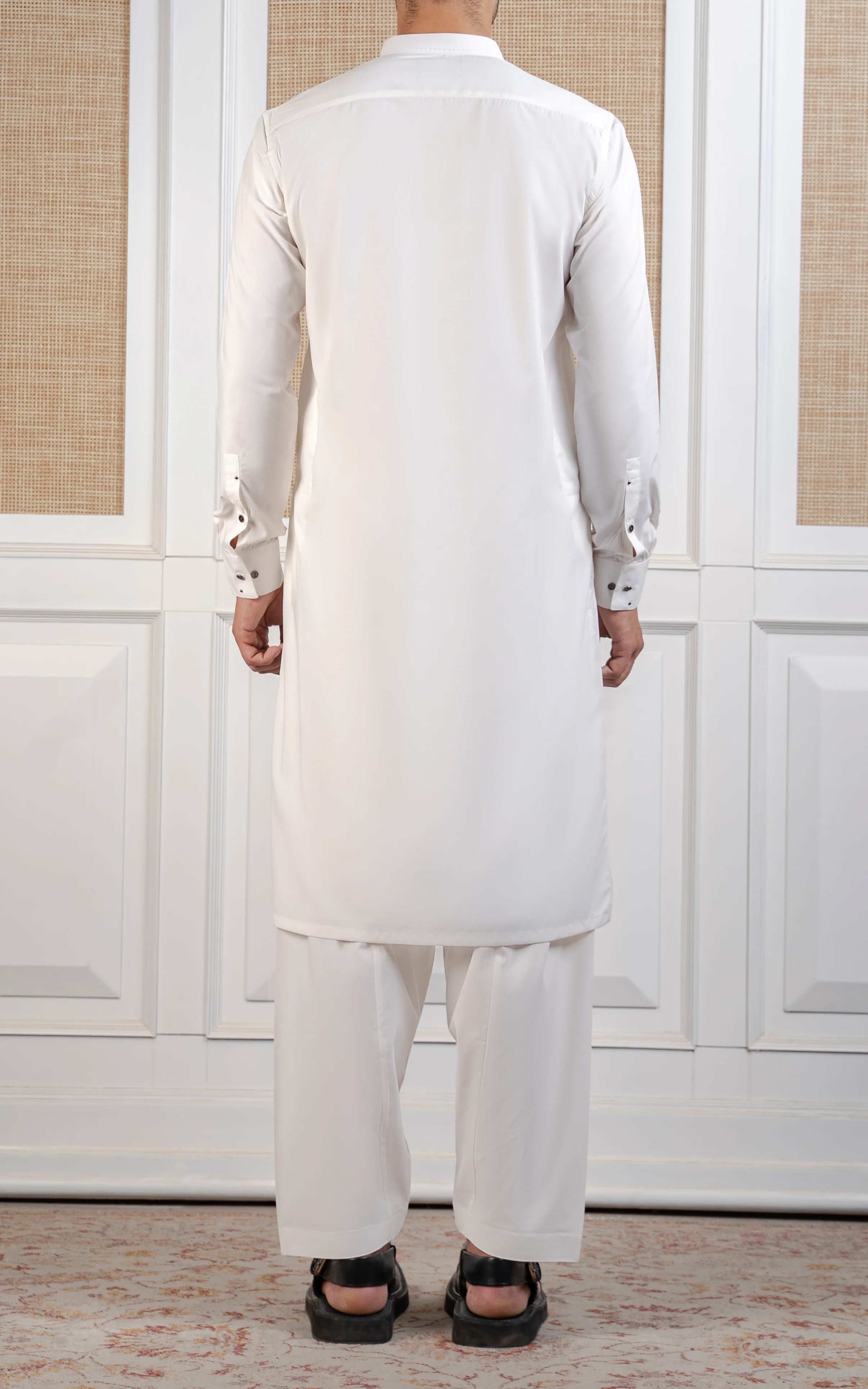 BLENDED KAMEEZ SHALWAR - SIGNATURE COLLECTION WHITE - Image 5