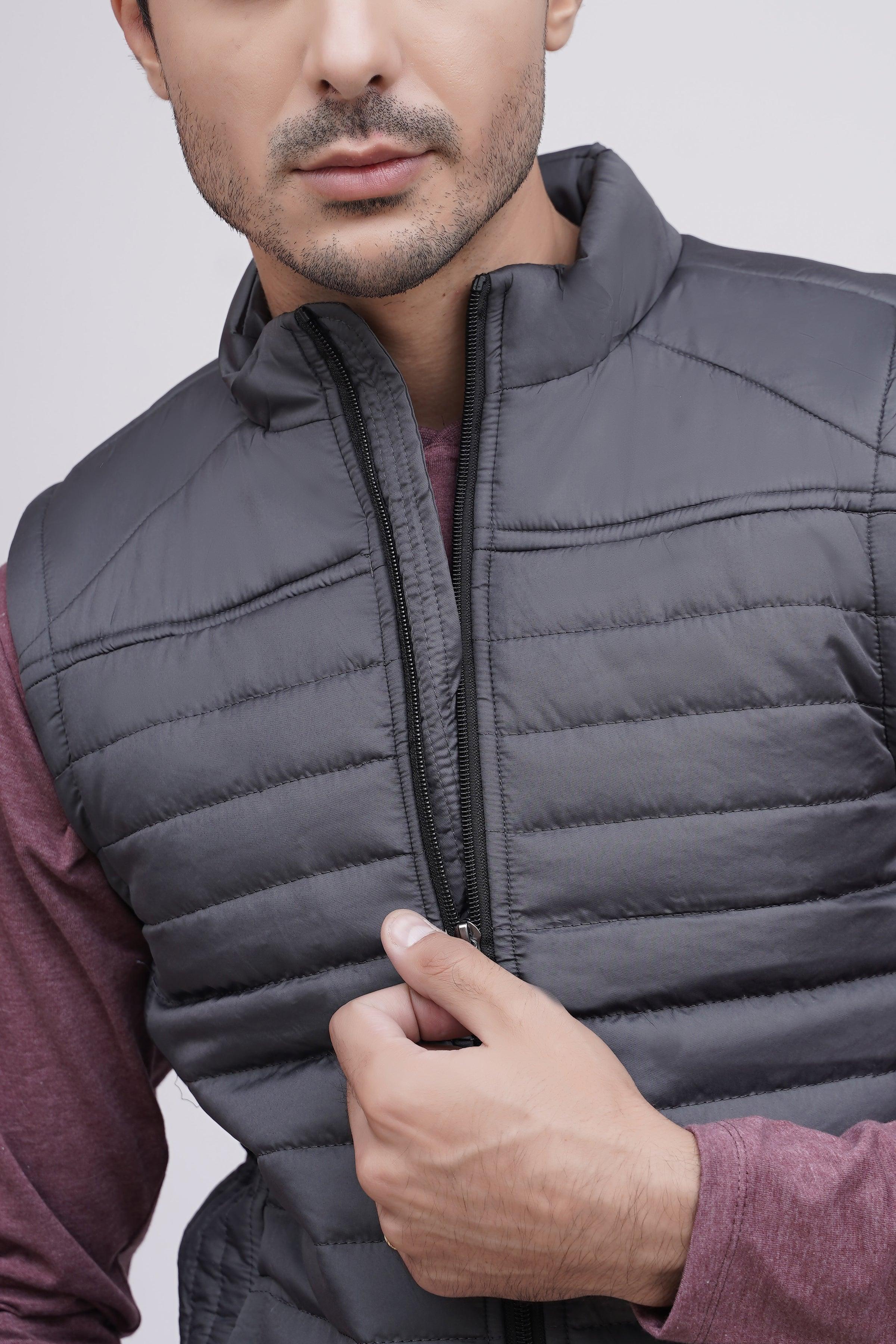 PUFFER JACKET S/L GREY - Image 4