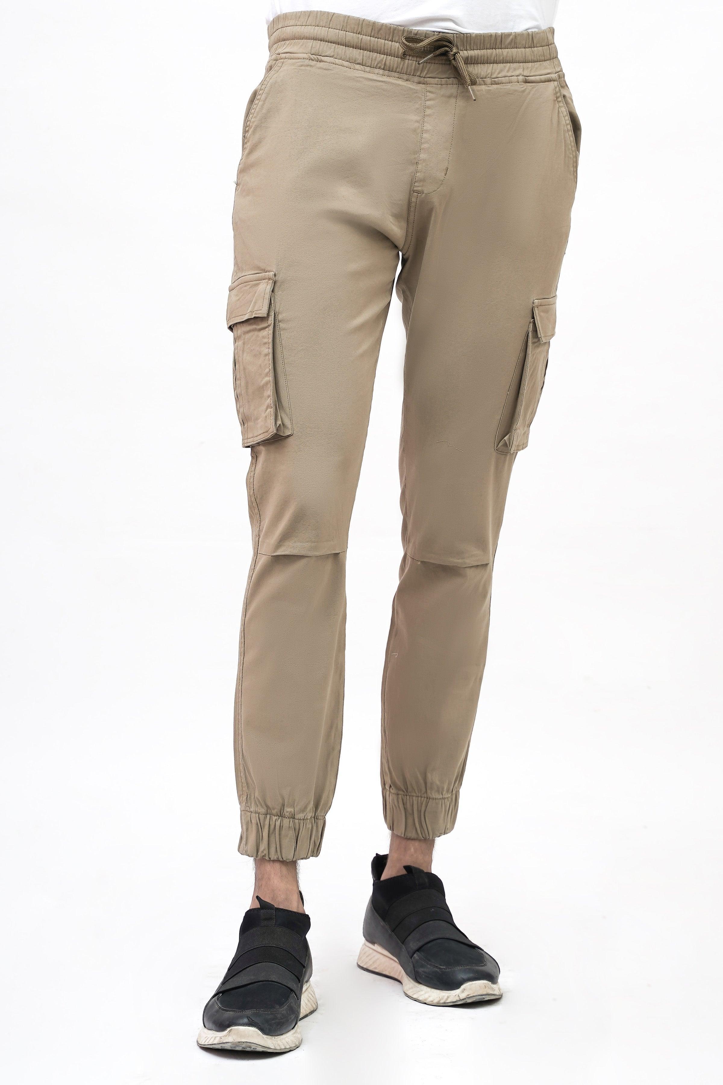 CARGO JOGGER SLIM FIT DARK KHAKI TROUSER