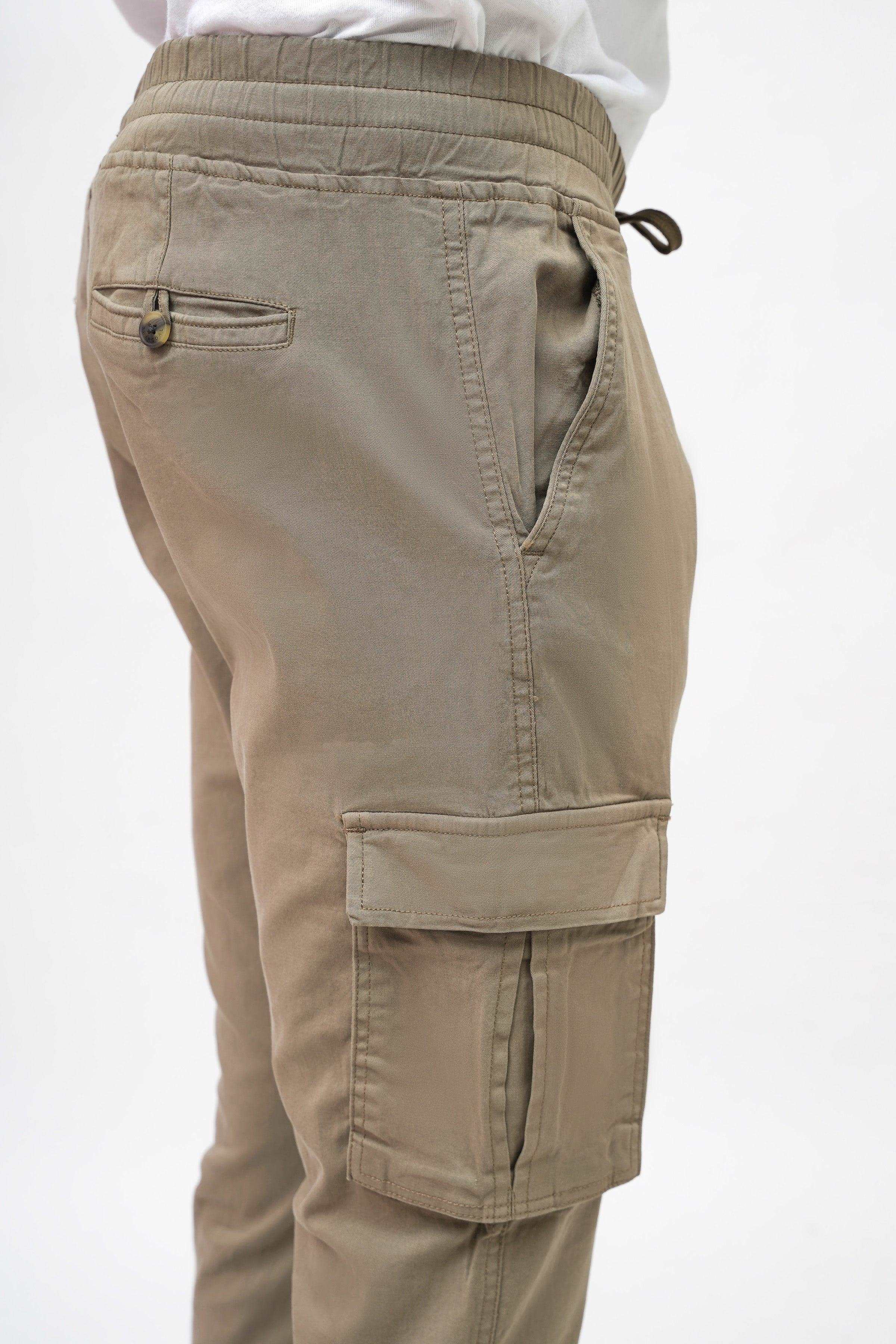 CARGO JOGGER SLIM FIT DARK KHAKI TROUSER - Image 4