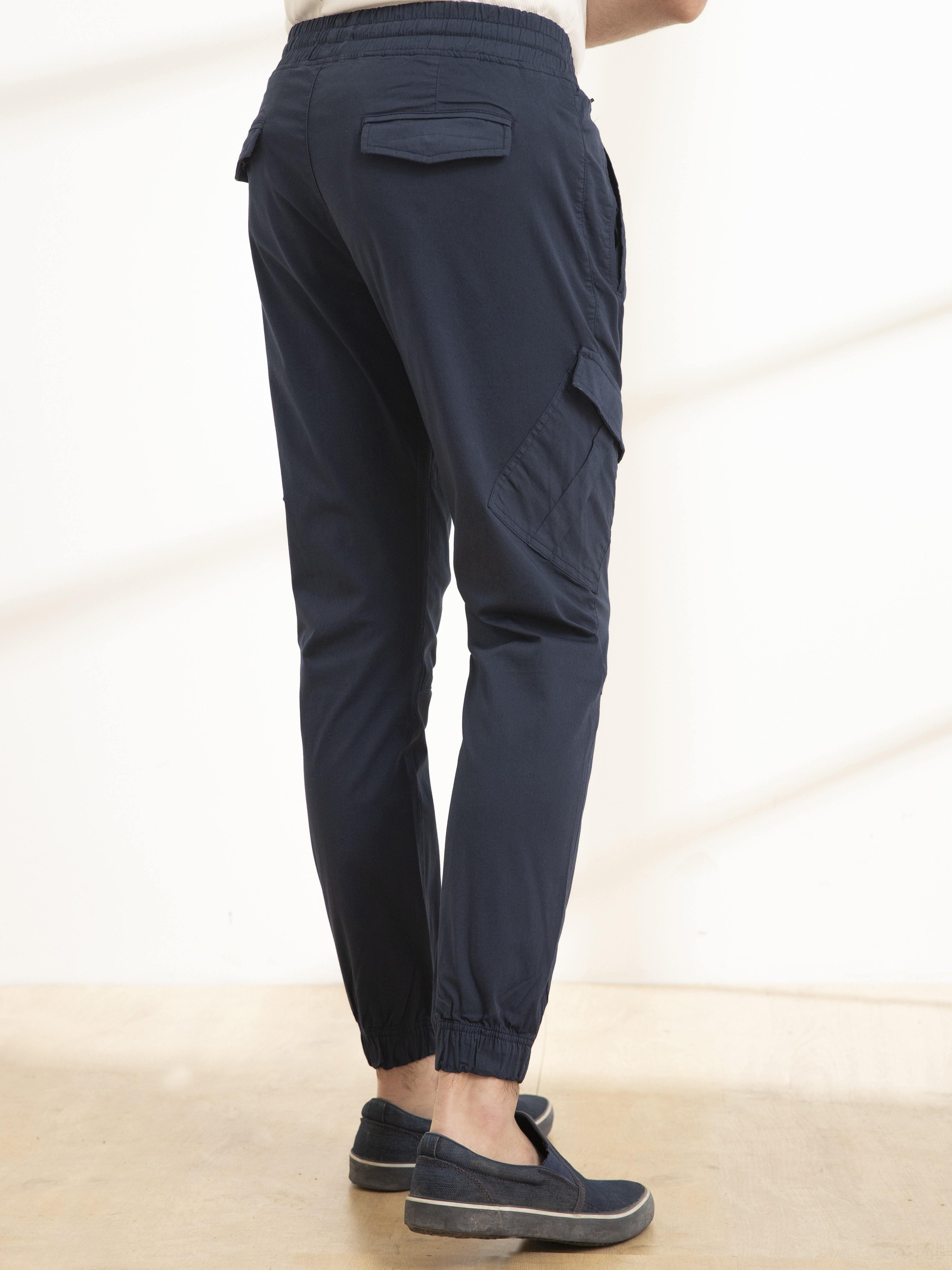 CARGO JOGGER TROUSER NAVY - Image 3