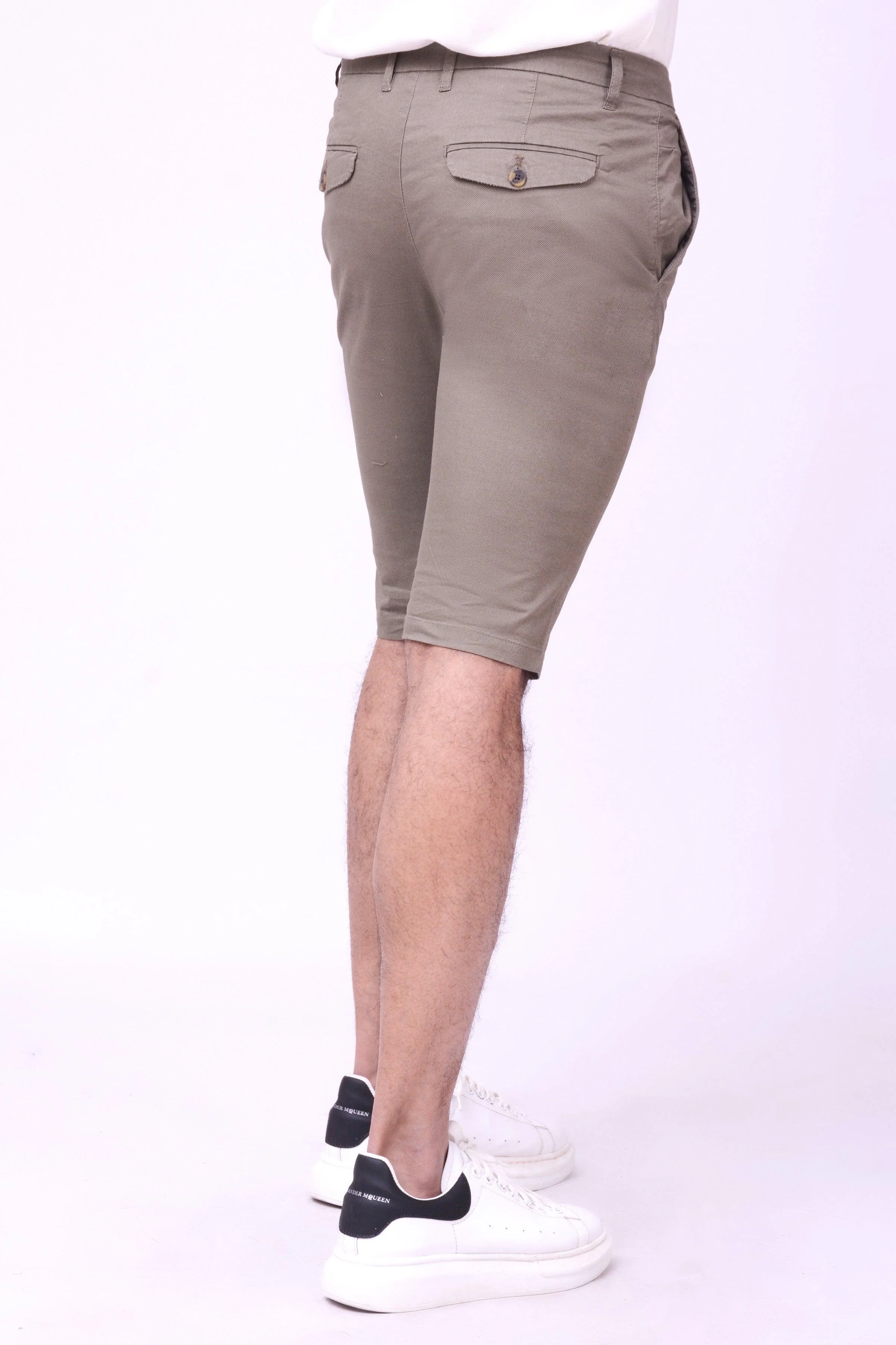 CASUAL CHINO SHORTS OLIVE - Image 3