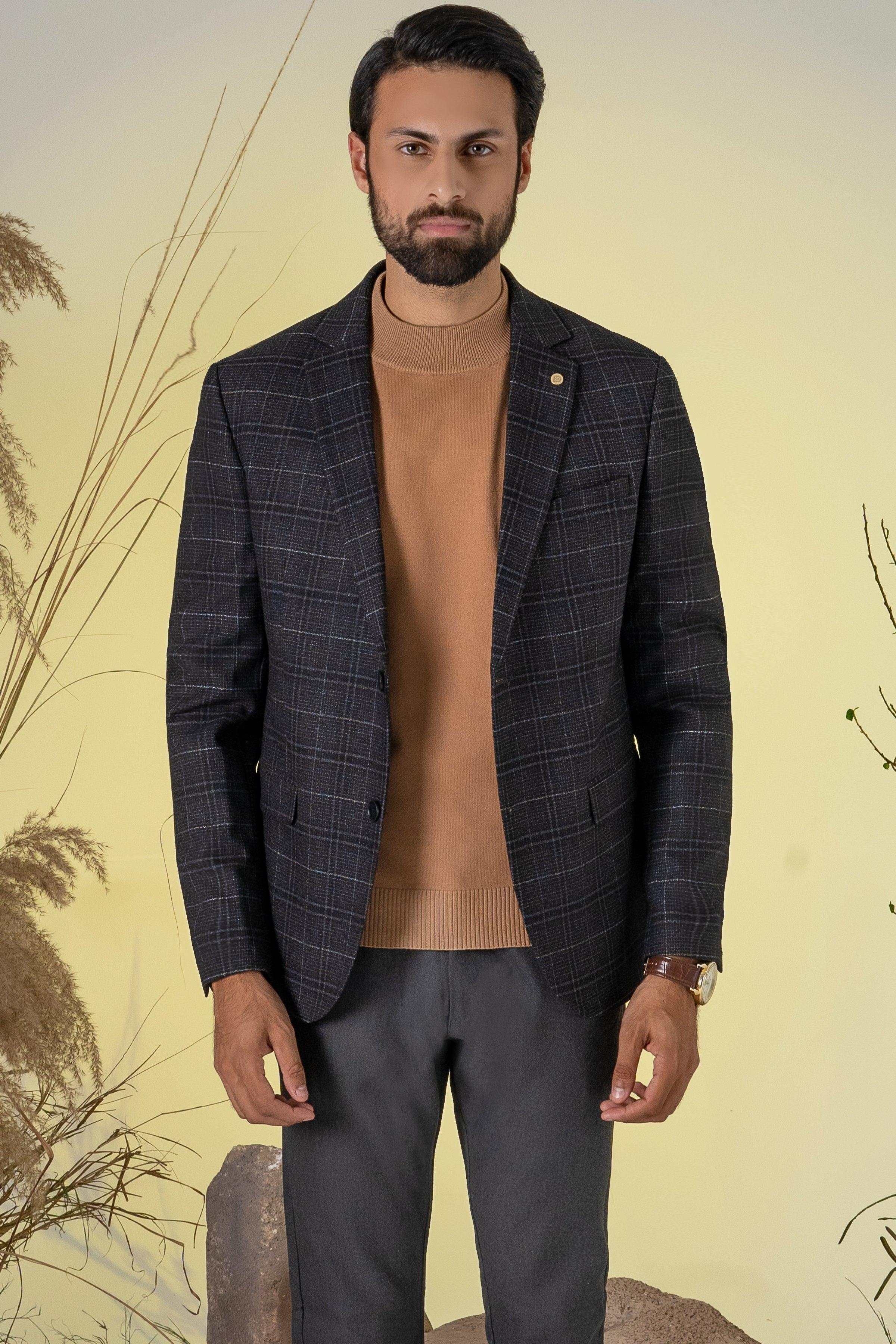 CASUAL COAT BLACK GREY - Image 2