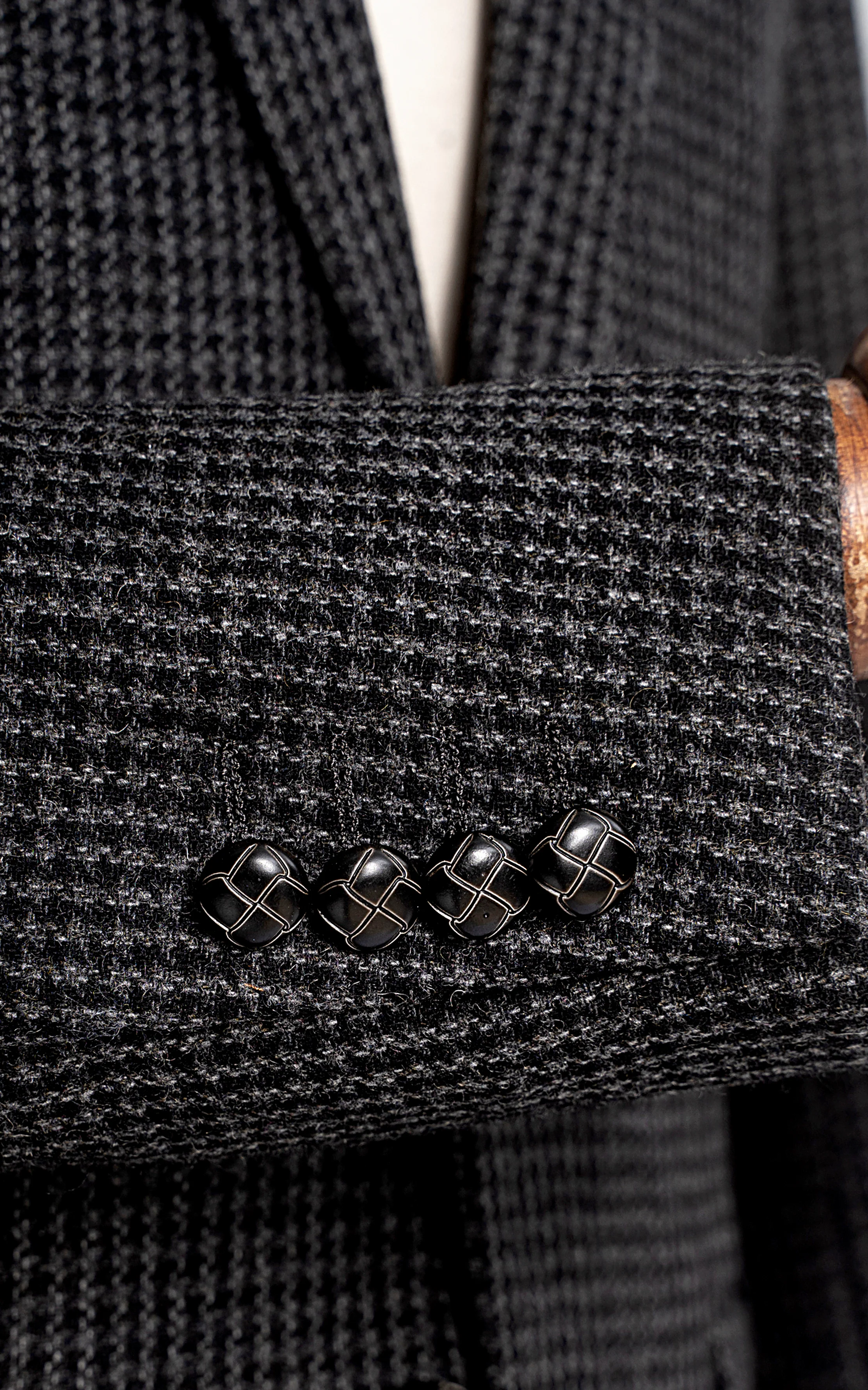 HOUNDSTOOTH PATTERN COAT GREY - Image 4