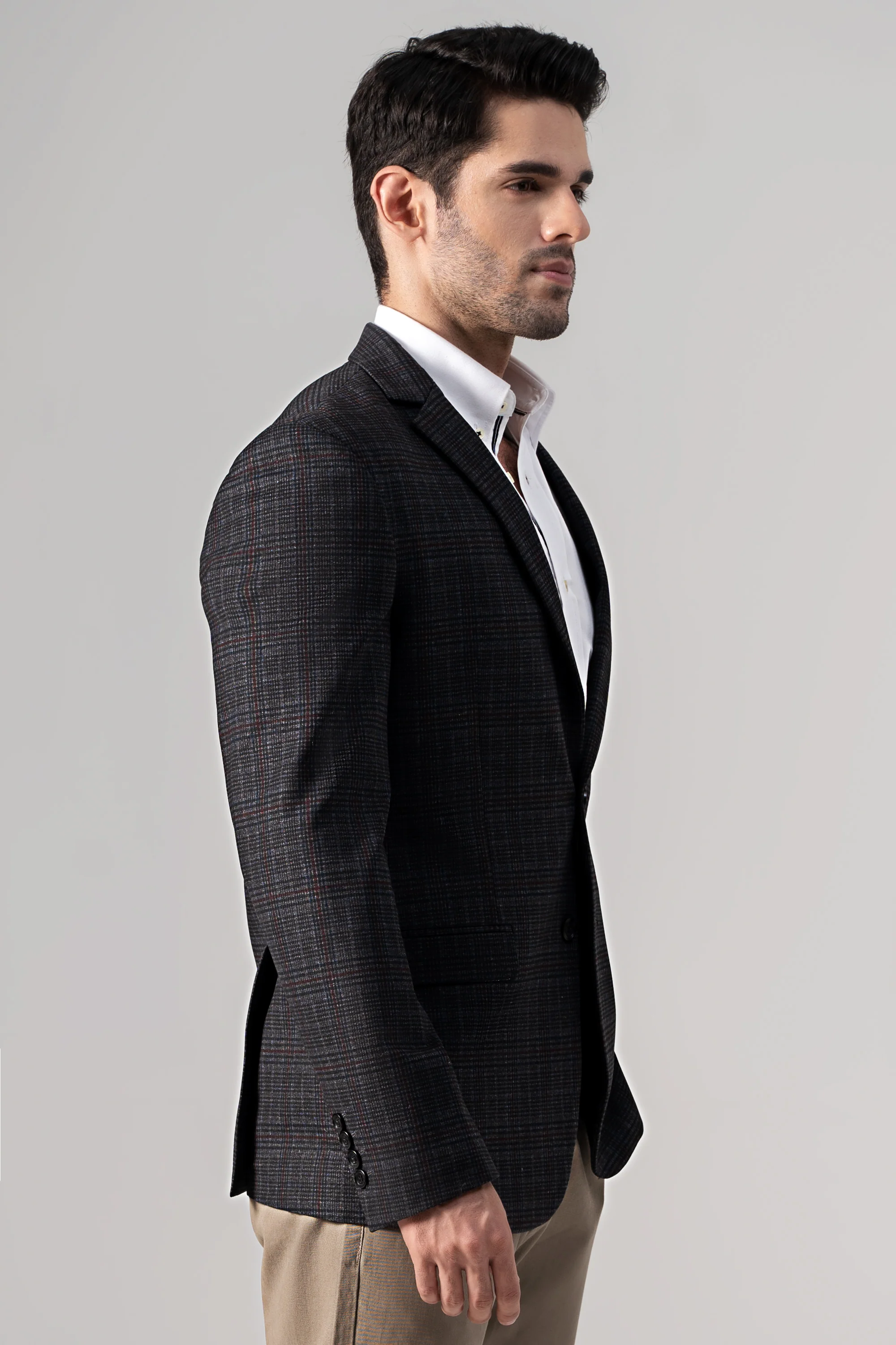 CASUAL COAT GREY CHECK - Image 3