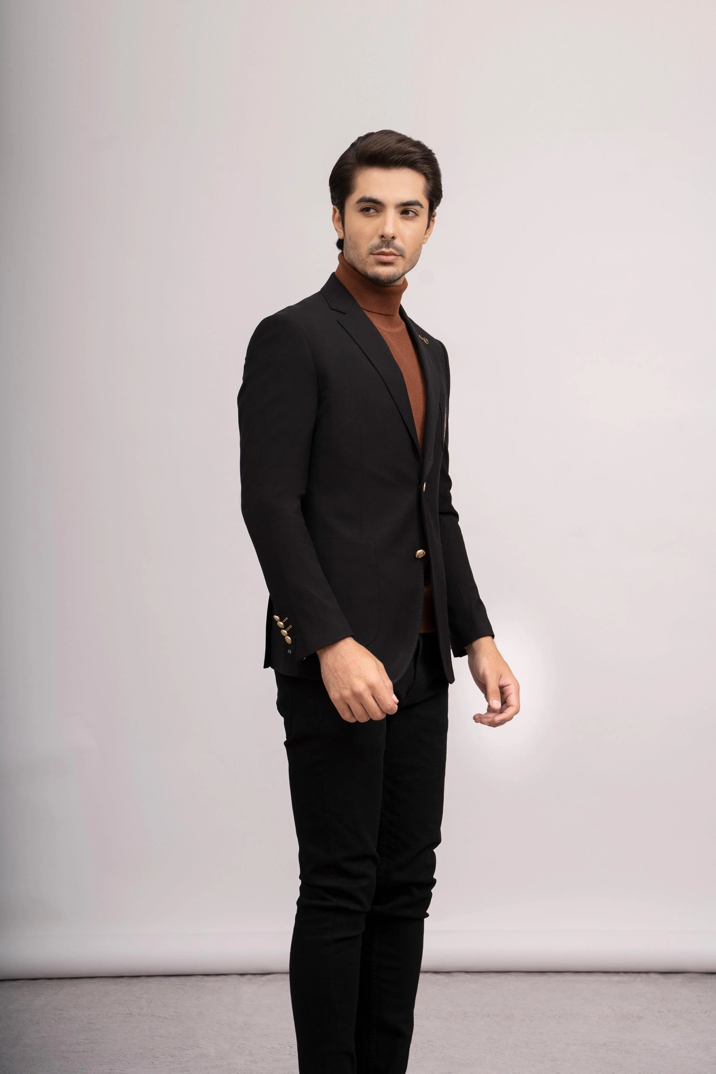 CASUAL COAT SLIM FIT BLACK - Image 3