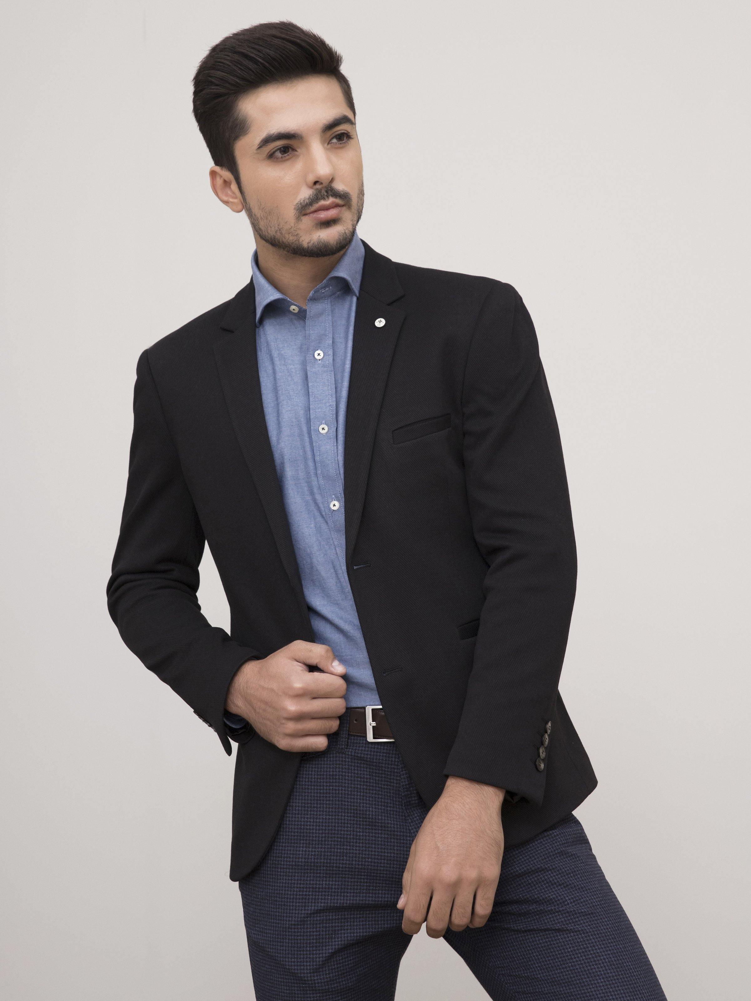 CASUAL COAT SLIM FIT BLACK - Image 4