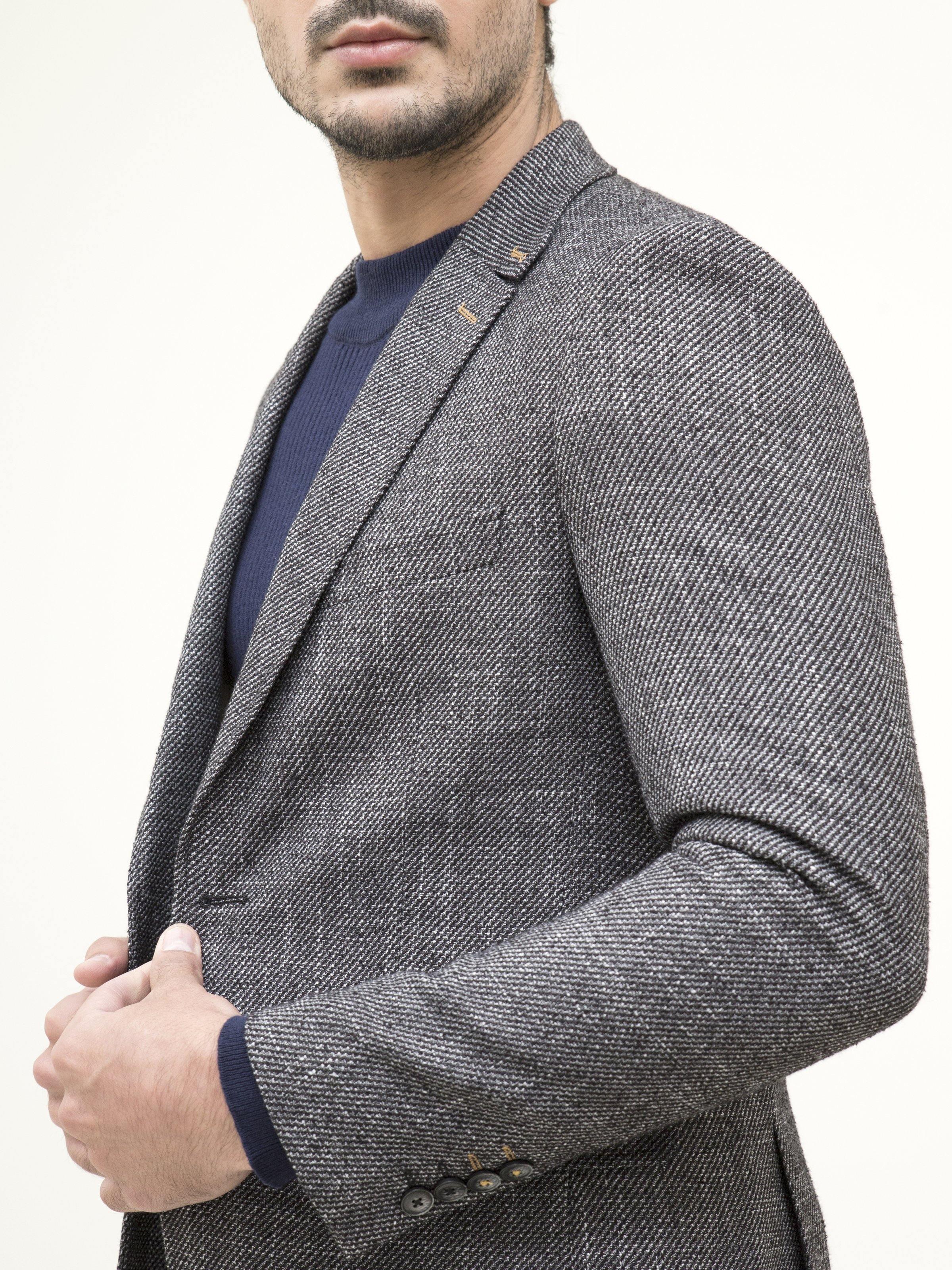 CASUAL COAT SLIM FIT BLACK GREY - Image 4
