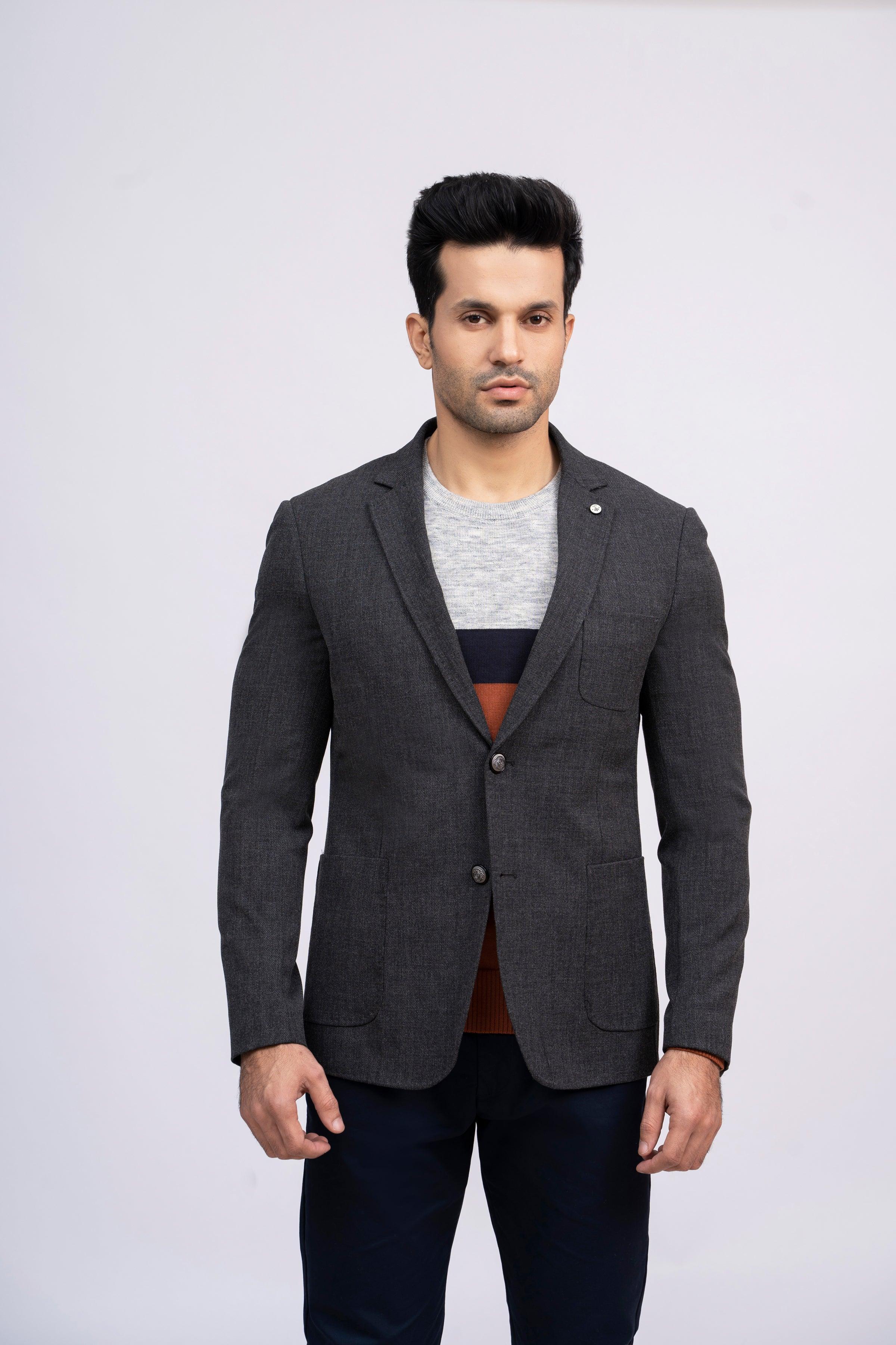CASUAL COAT SLIM FIT DARK GREY - Image 2