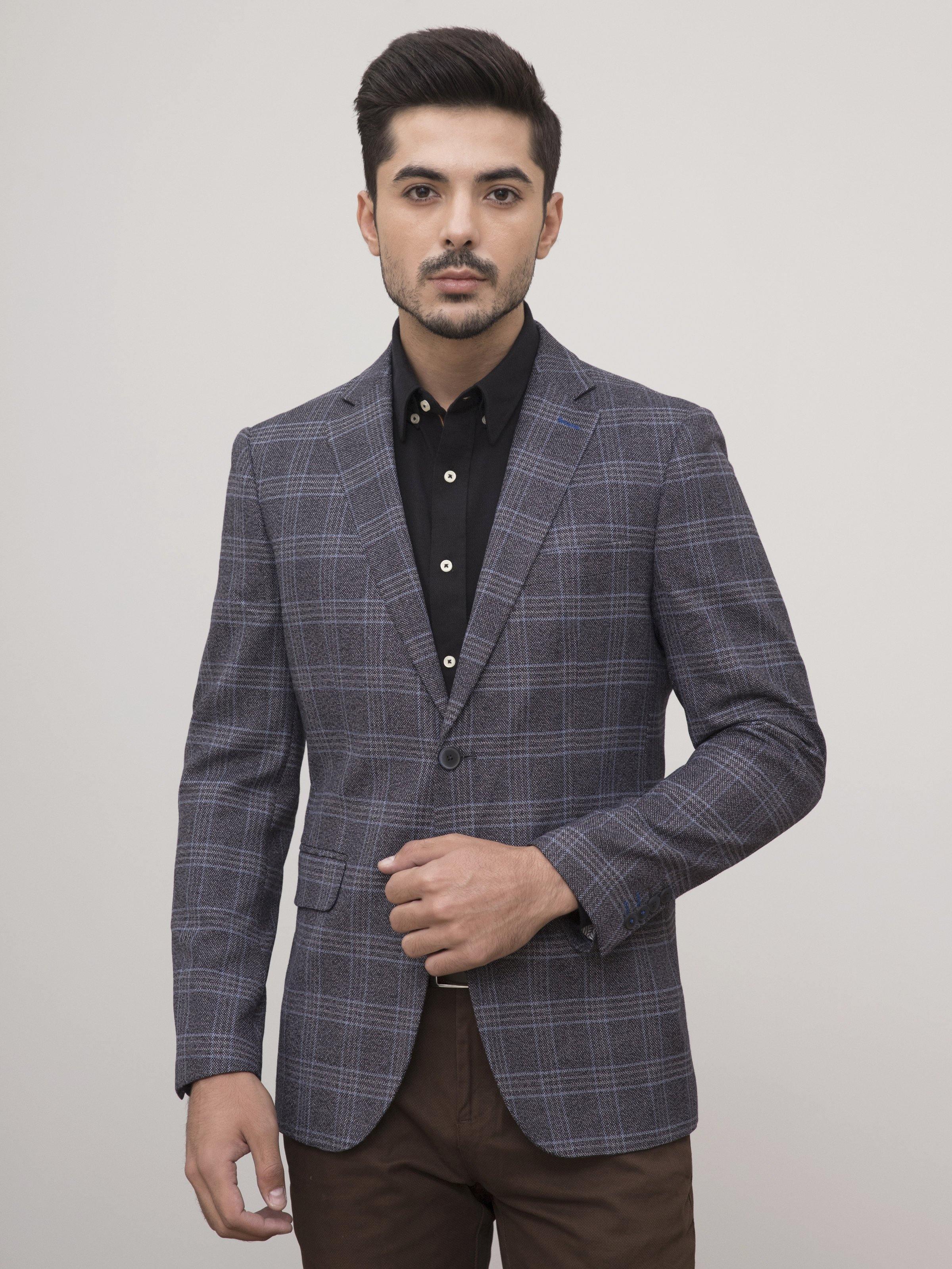 CASUAL COAT SLIM FIT GREY BLACK - Image 2