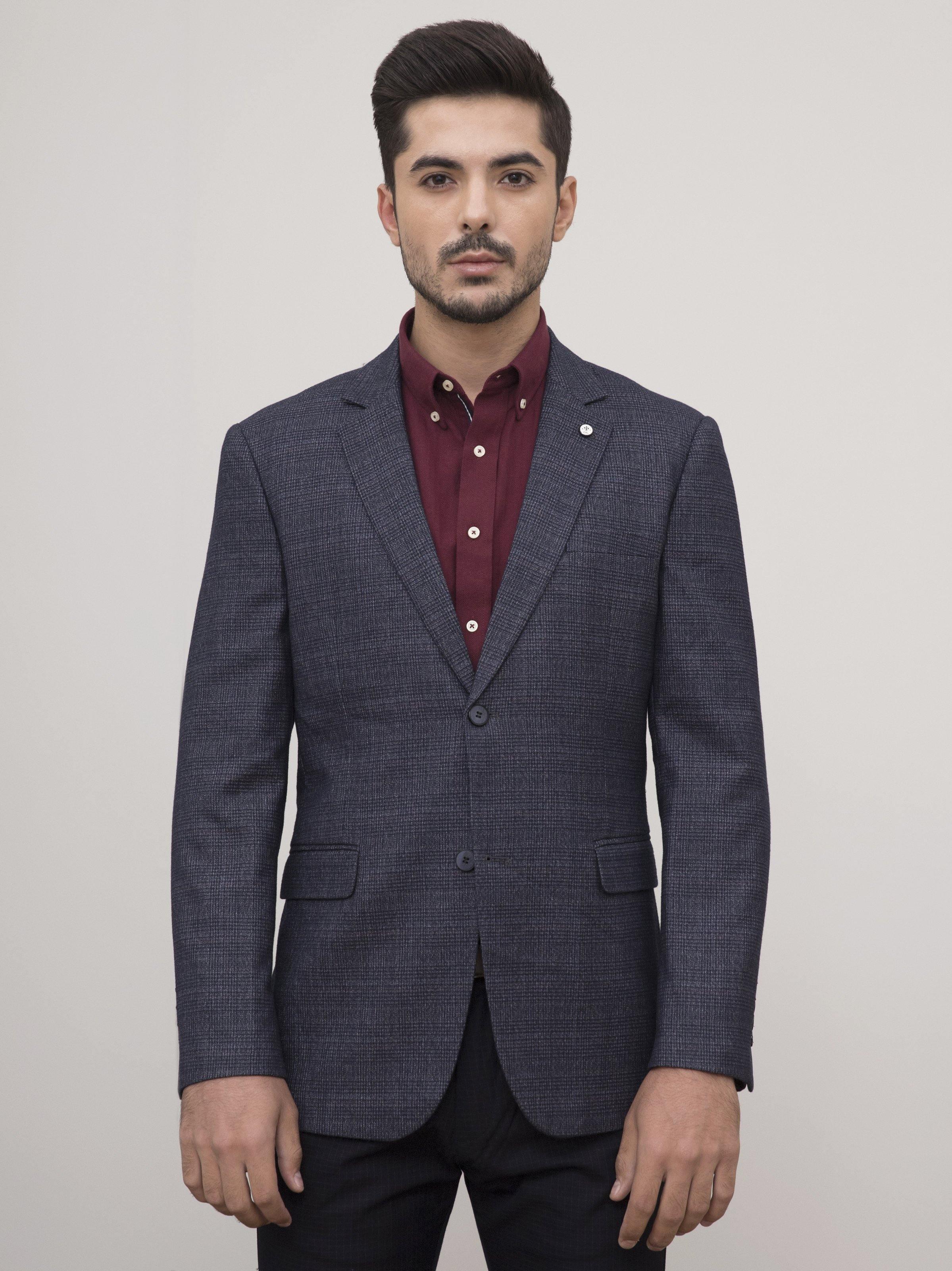 CASUAL COAT SMART FIT GREY BLUE - Image 3