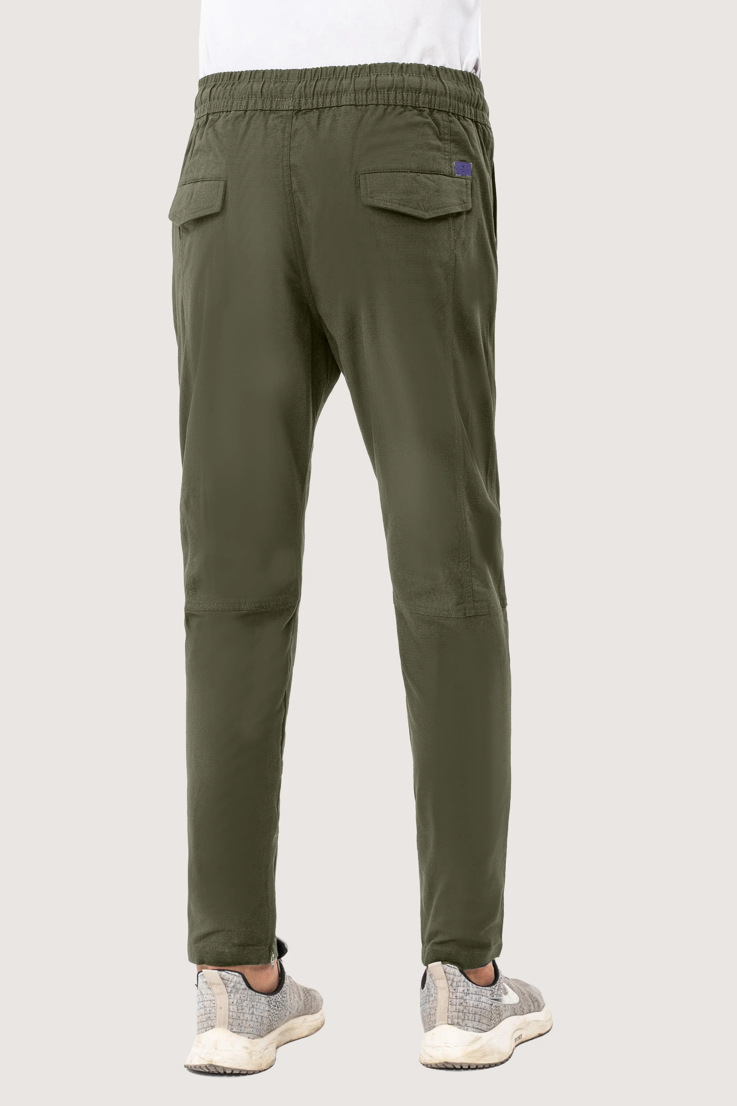CASUAL RIPSTOP TROUSER DARK OLIVE - Image 3