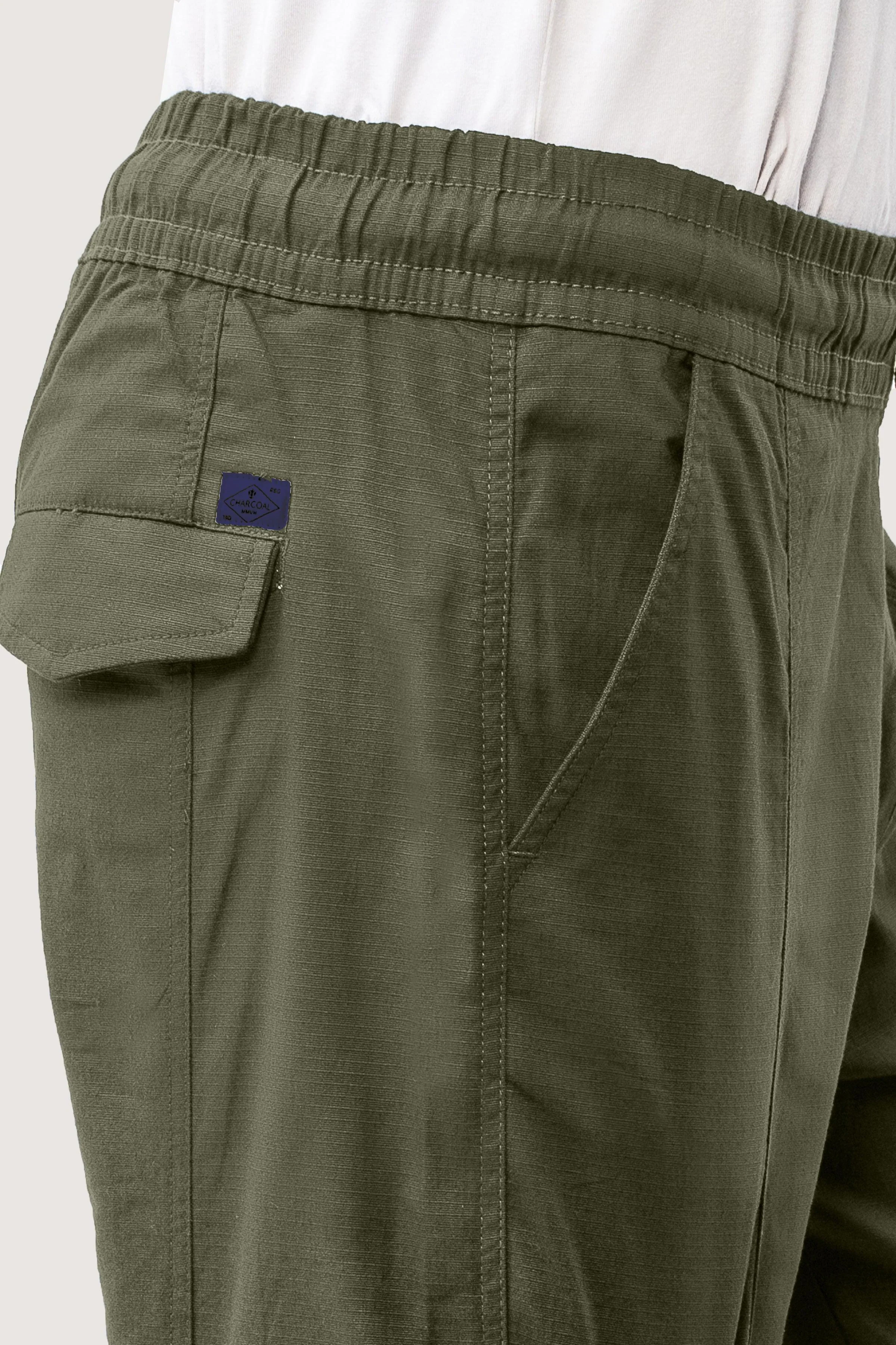 CASUAL RIPSTOP TROUSER DARK OLIVE - Image 4