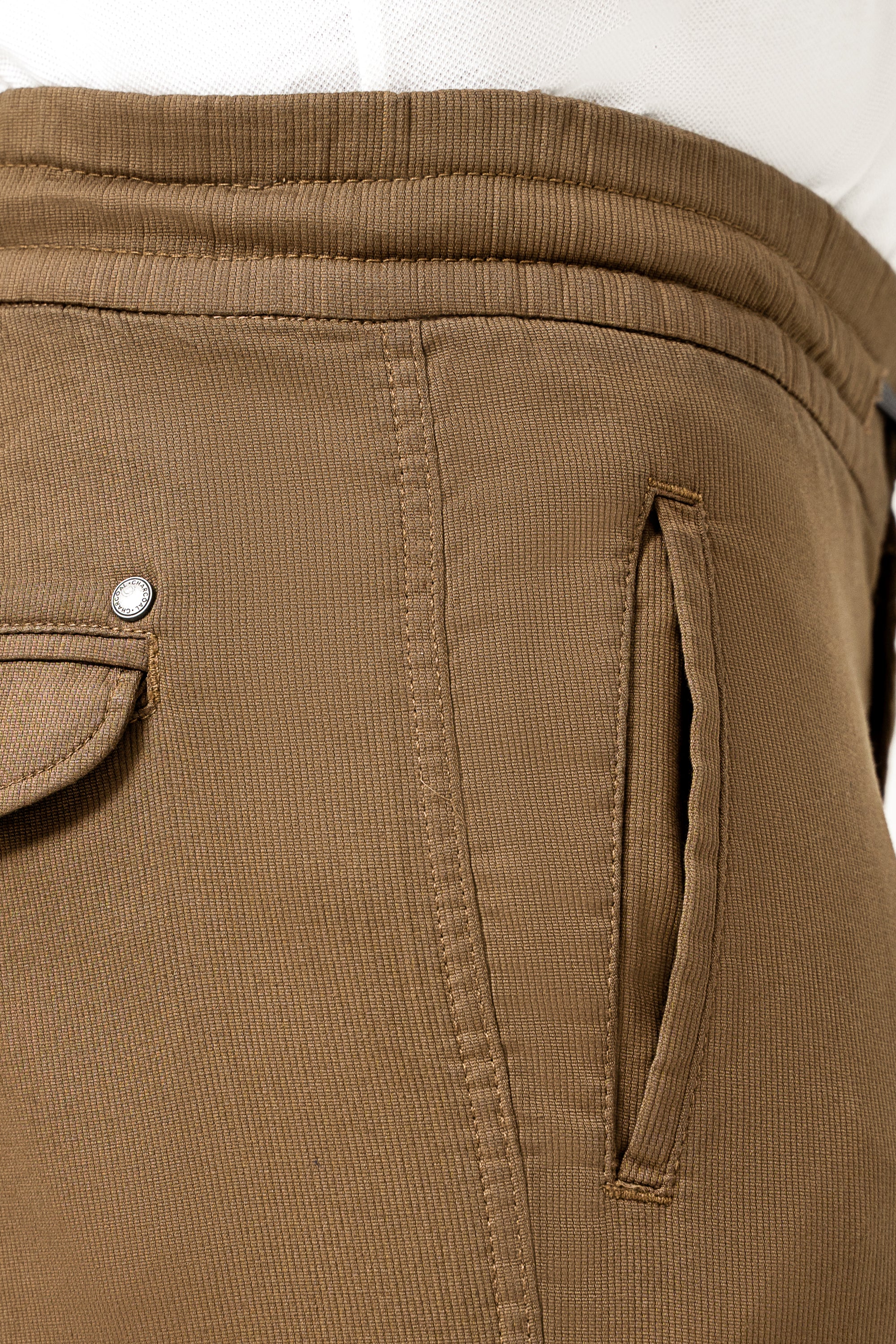 CASUAL JOGGER TROUSER KHAKI - Image 5