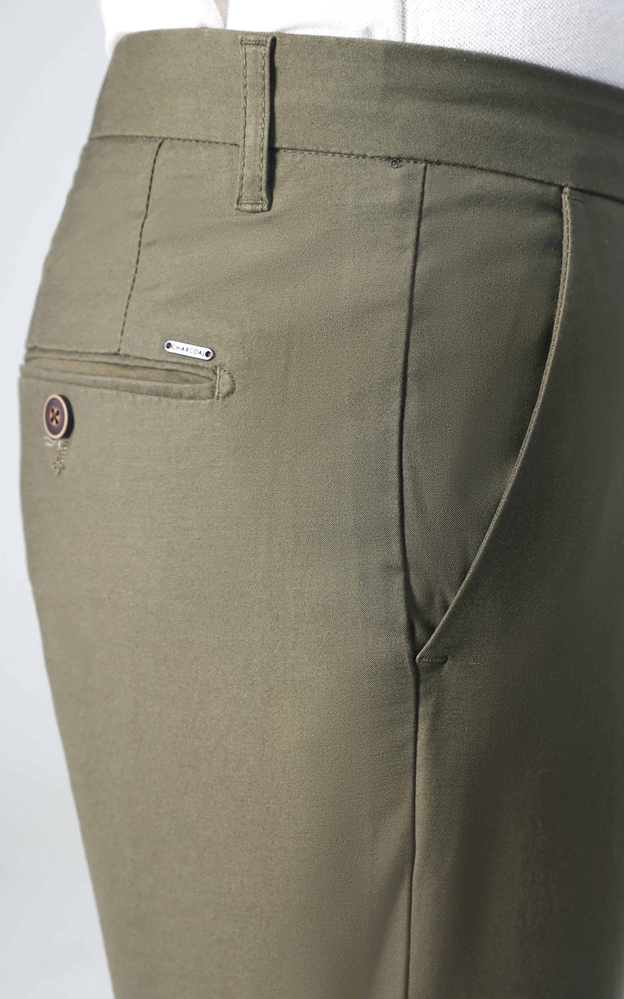 CROSS POCKET CASUAL PANT OLIVE - Image 2