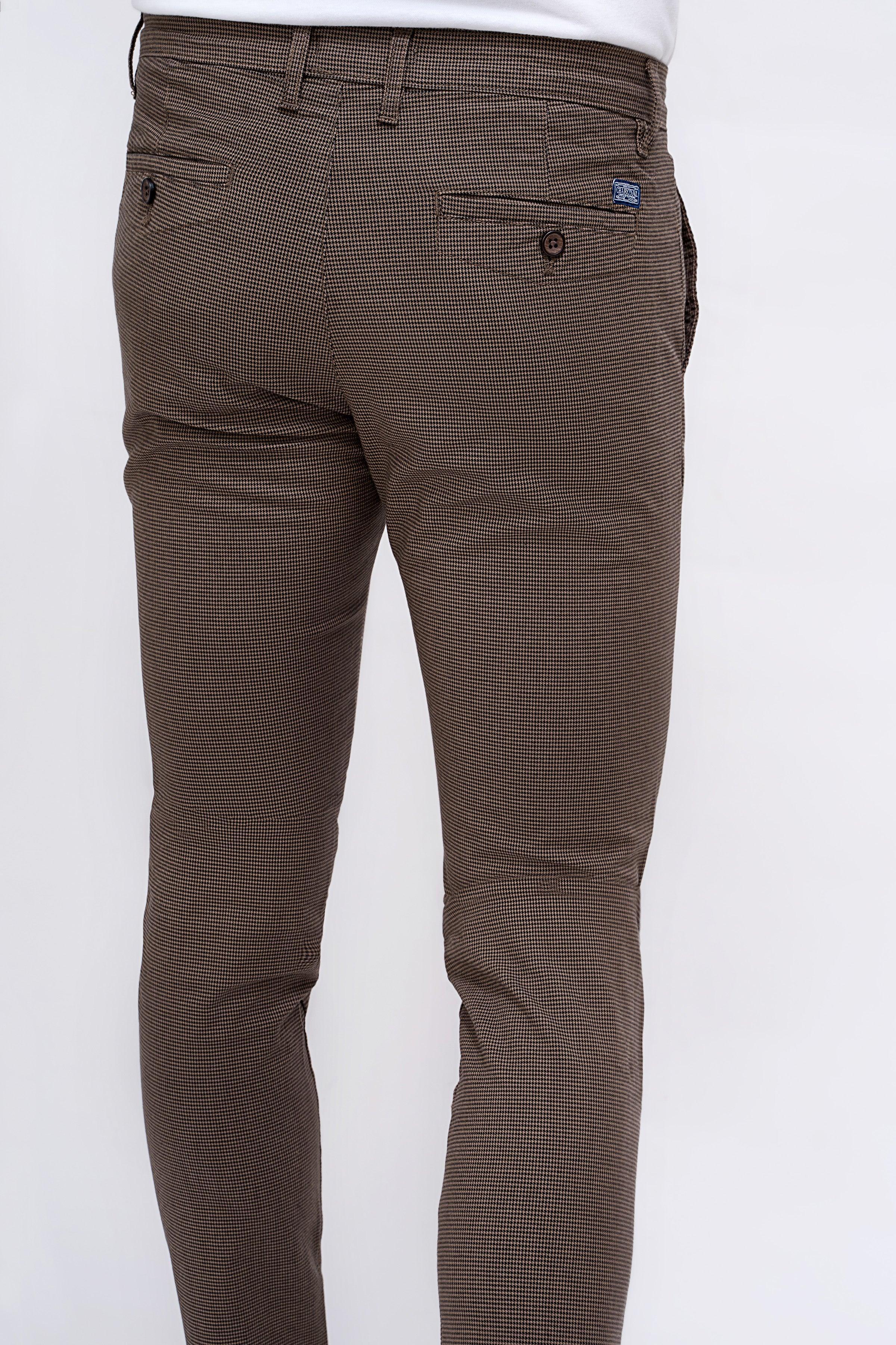 CASUAL PANT CROSS POCKET BROWN BLACK - Image 4